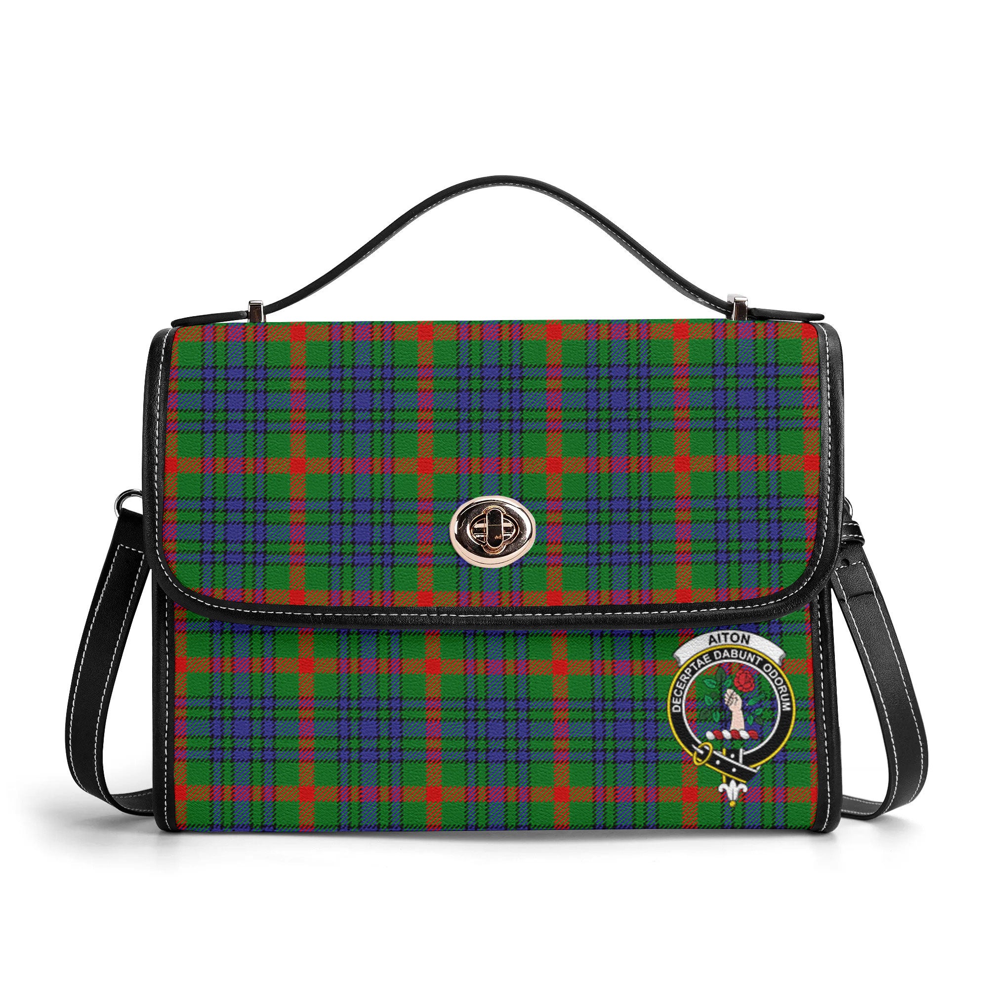 Aiton Tartan Crest Satchel Bag