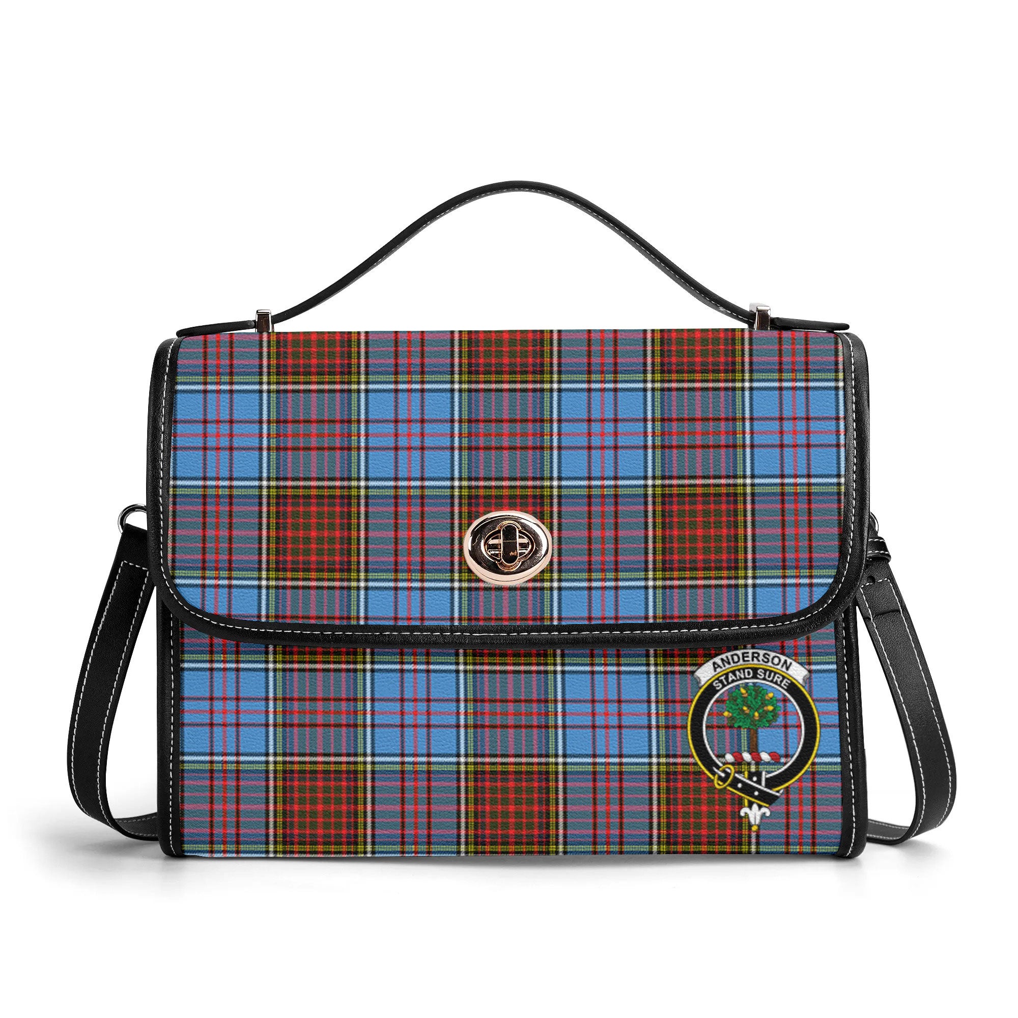 Anderson Modern Tartan Crest Satchel Bag