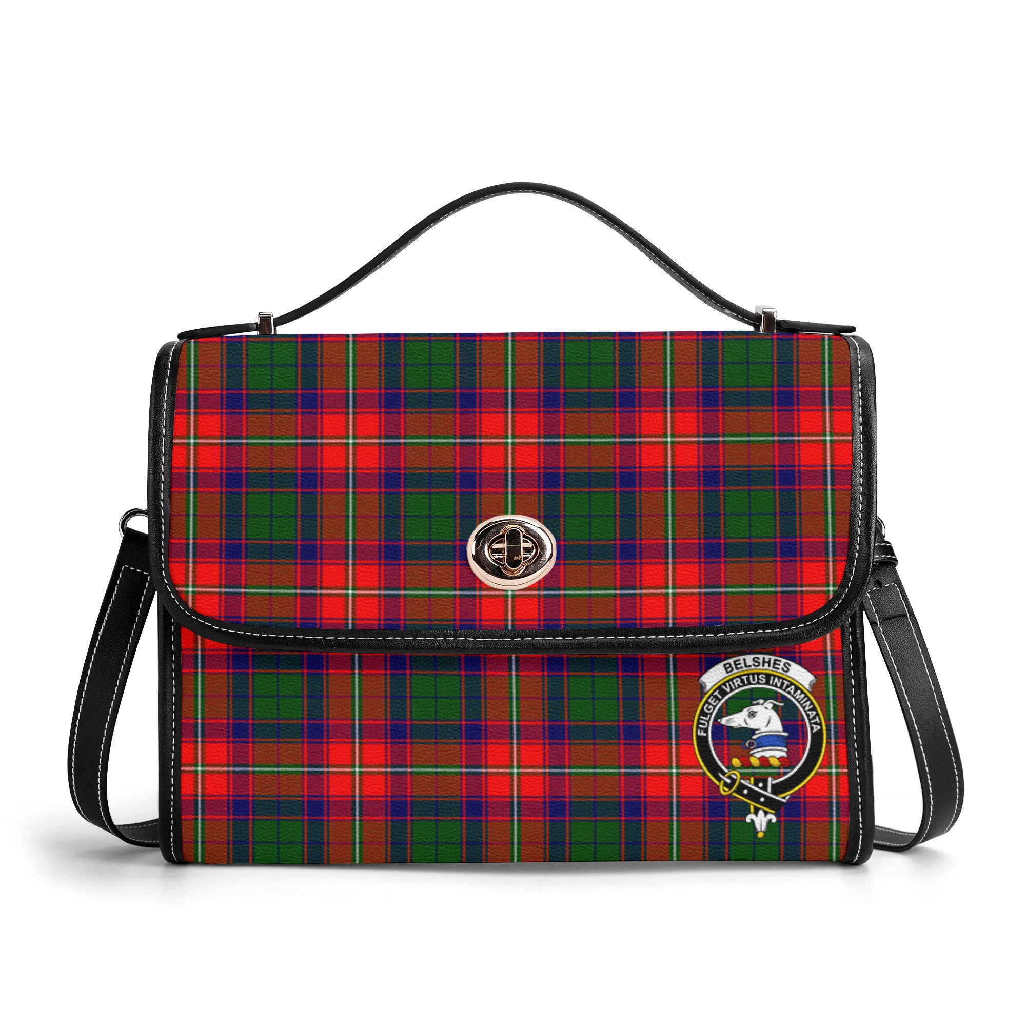 Belshes Tartan Crest Satchel Bag
