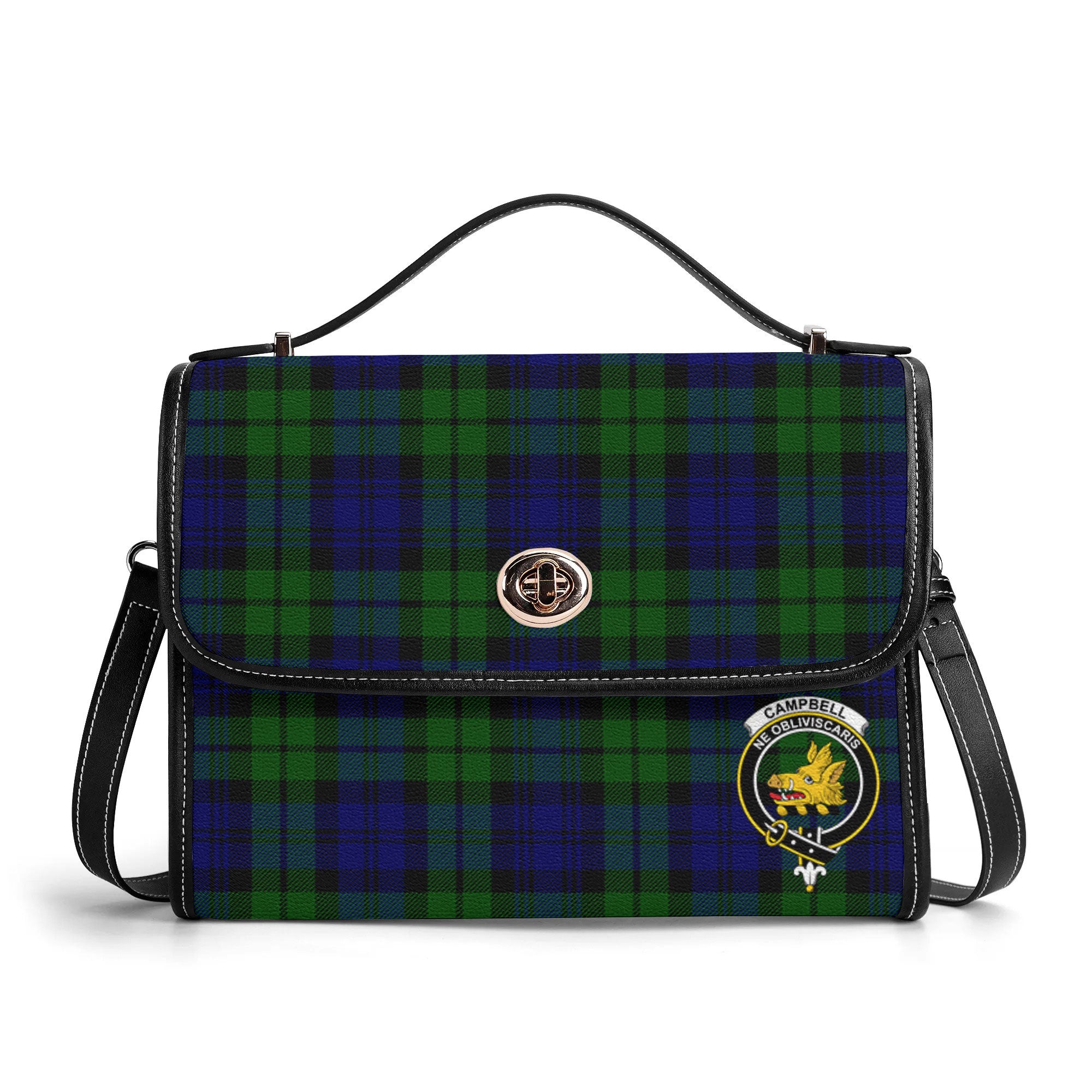 Campbell Modern Tartan Crest Satchel Bag