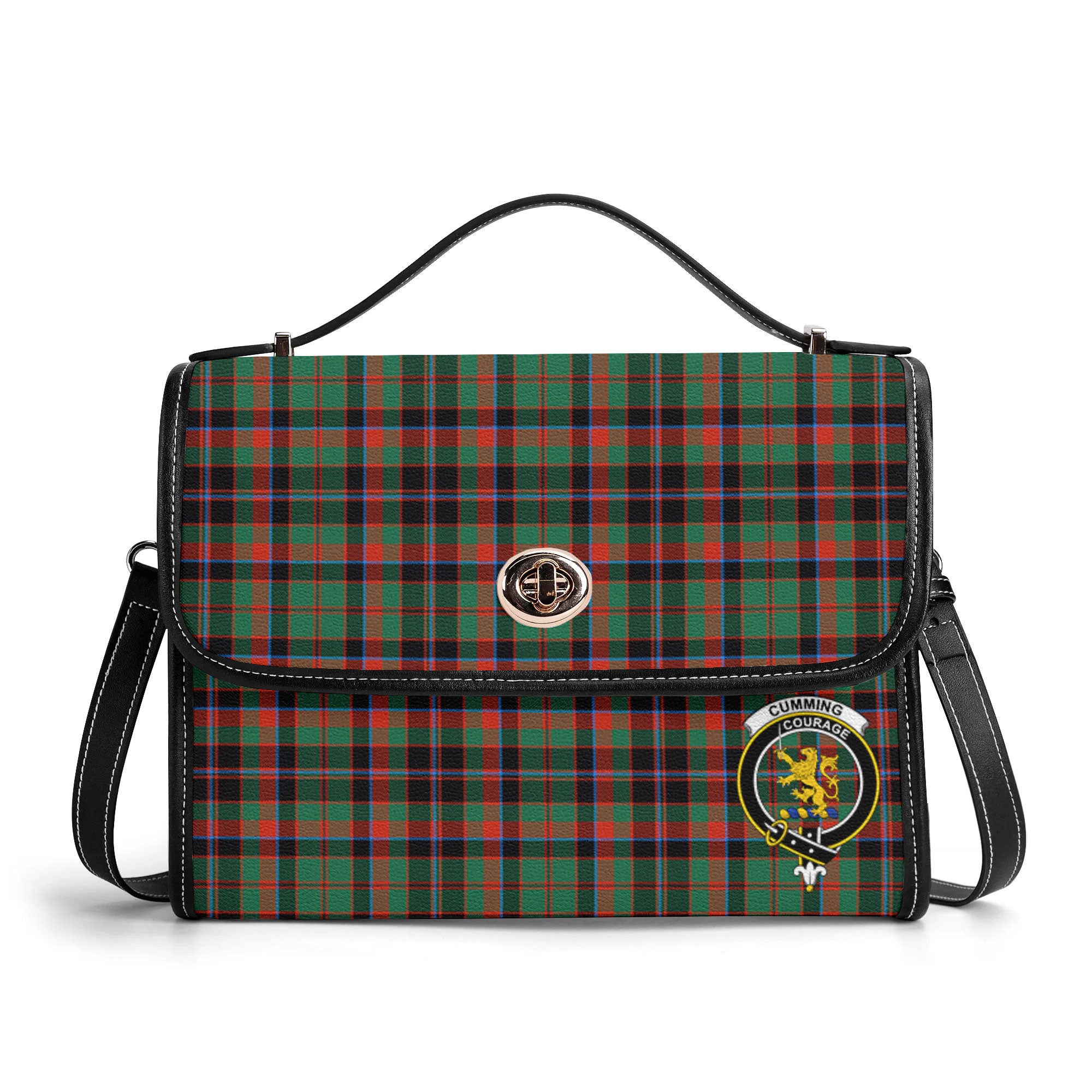 Cumming Hunting Ancient Tartan Crest Satchel Bag
