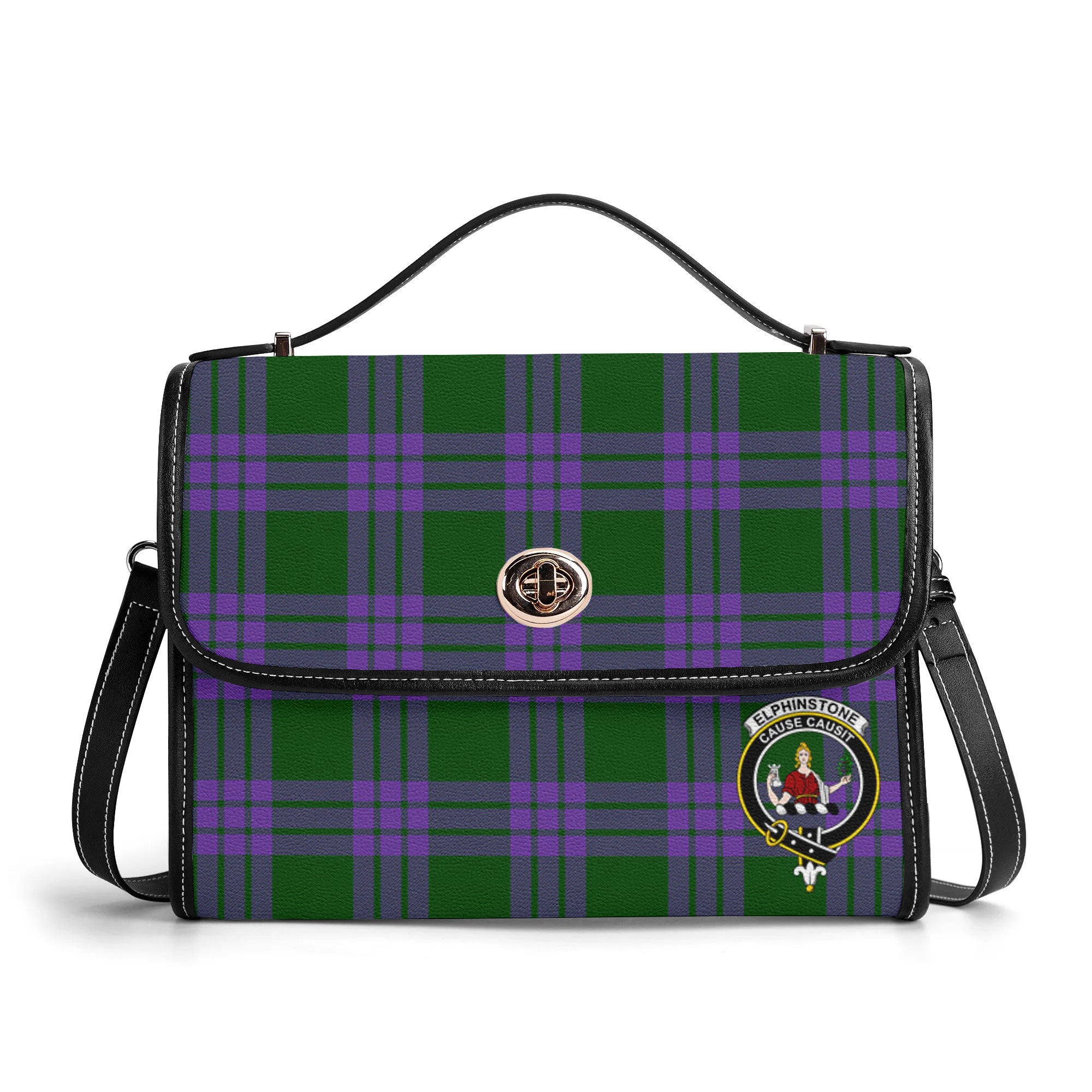 Elphinstone Tartan Crest Satchel Bag