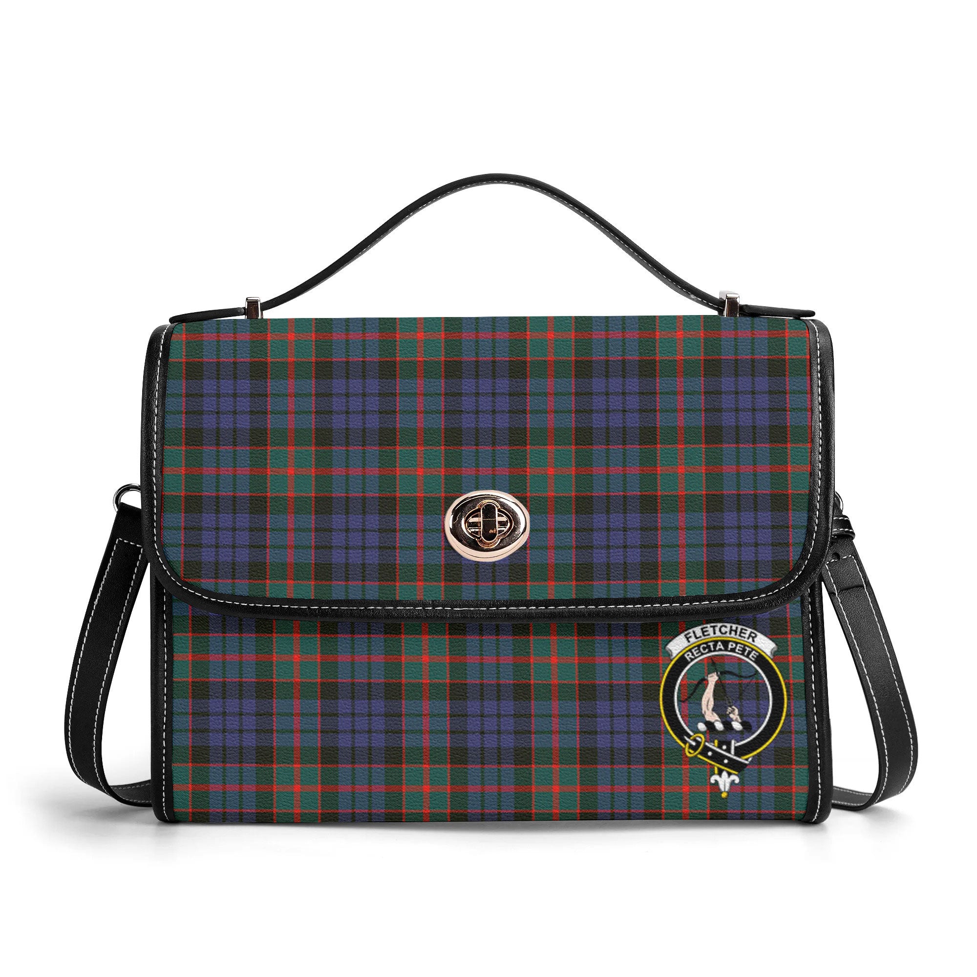 Fletcher of Dunans Tartan Crest Satchel Bag