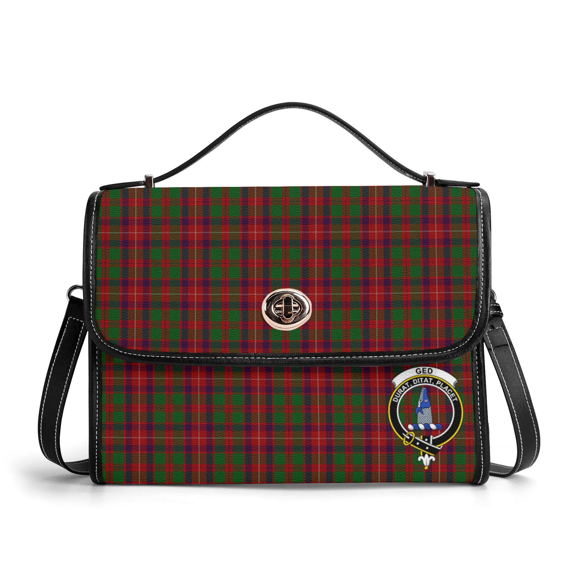 Ged Tartan Crest Satchel Bag