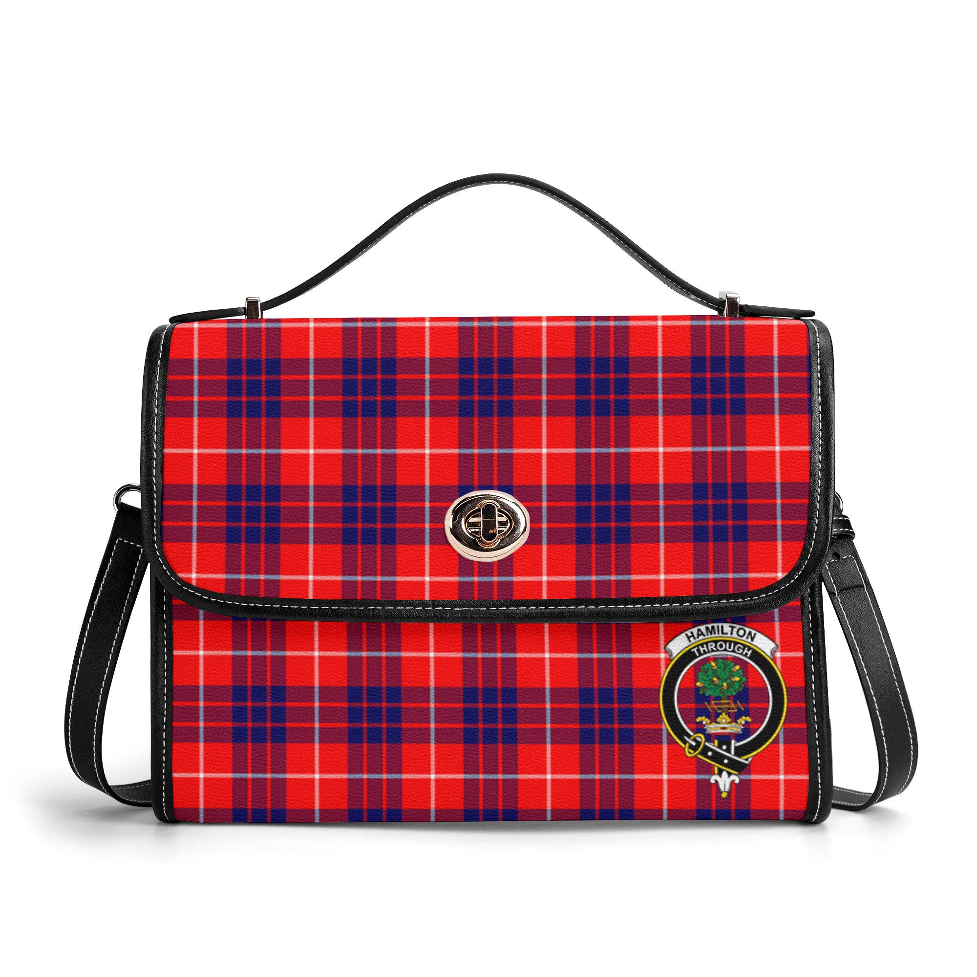 Hamilton Modern Tartan Crest Satchel Bag