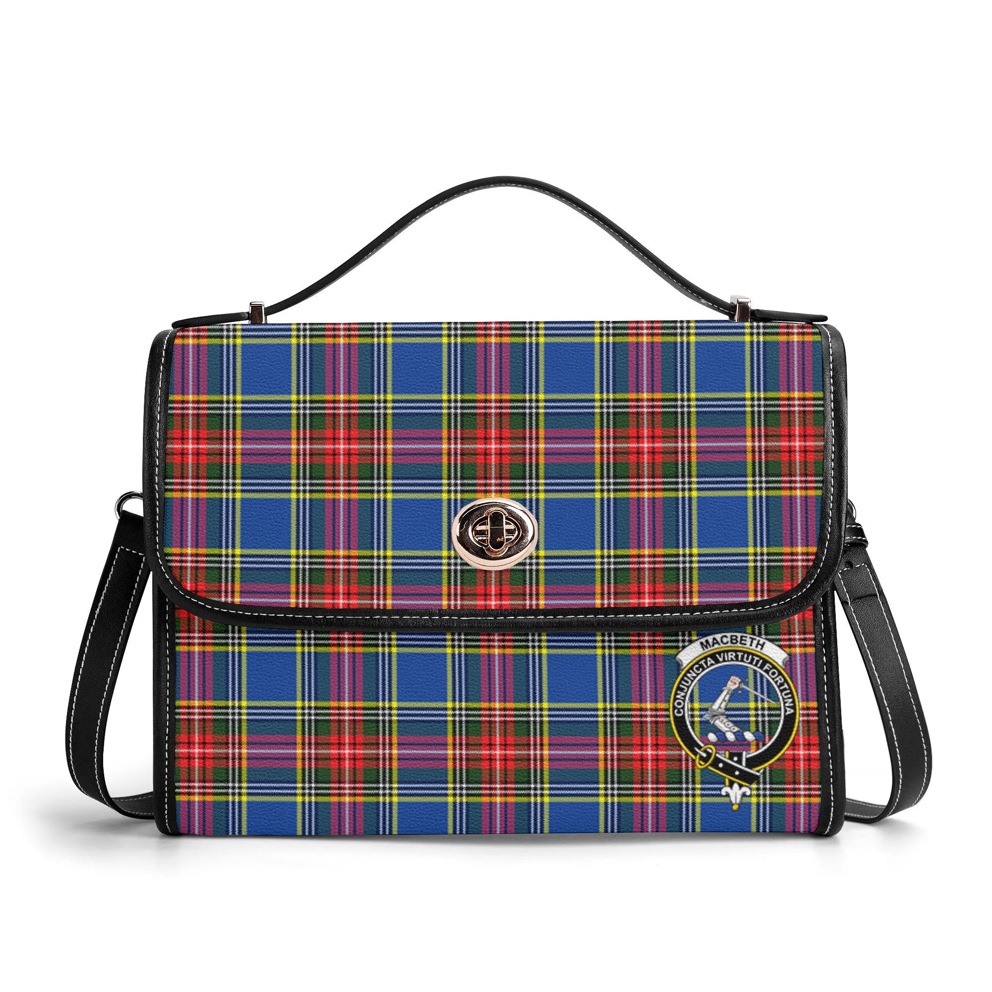 MacBeth Modern Tartan Crest Satchel Bag