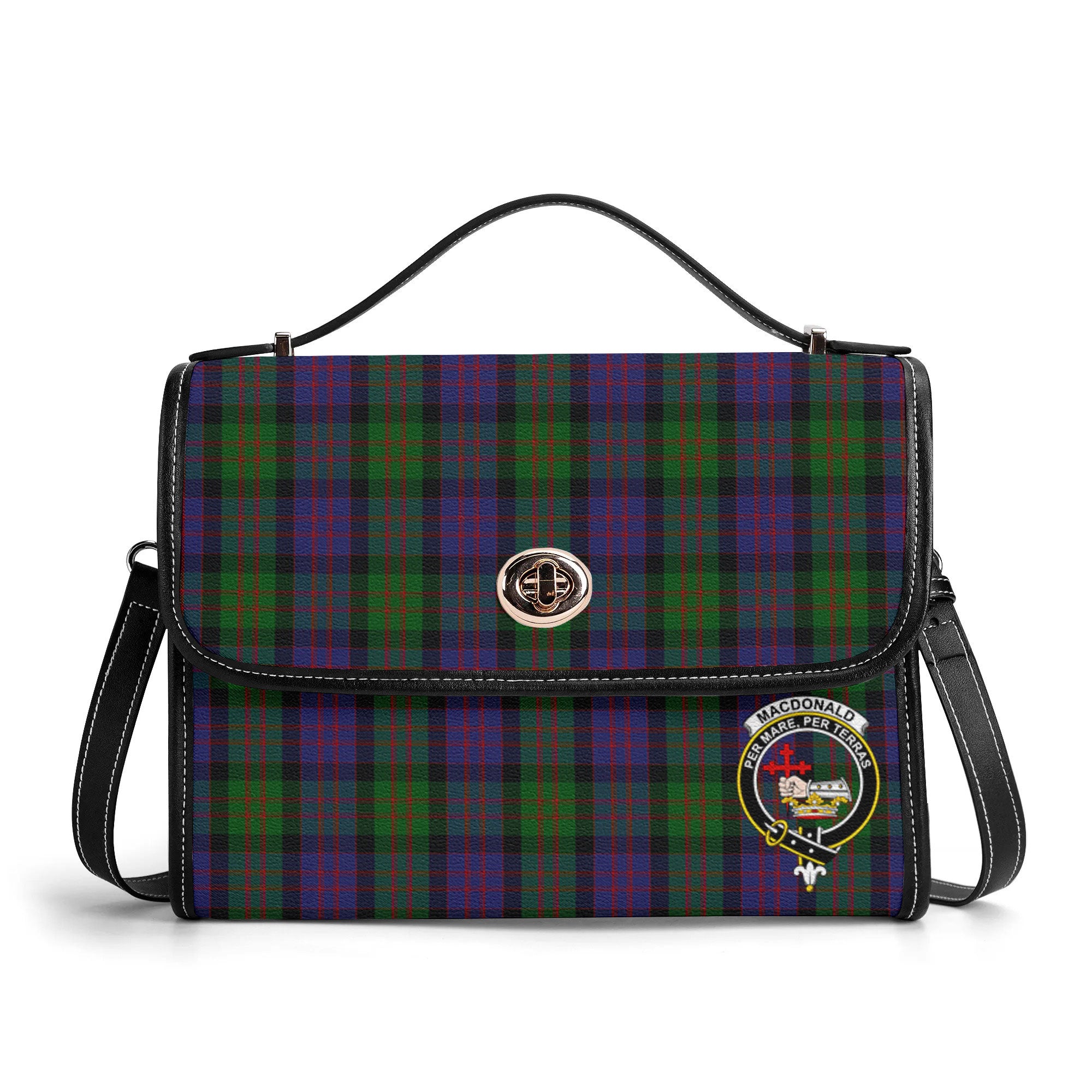 MacDonald Tartan Crest Satchel Bag