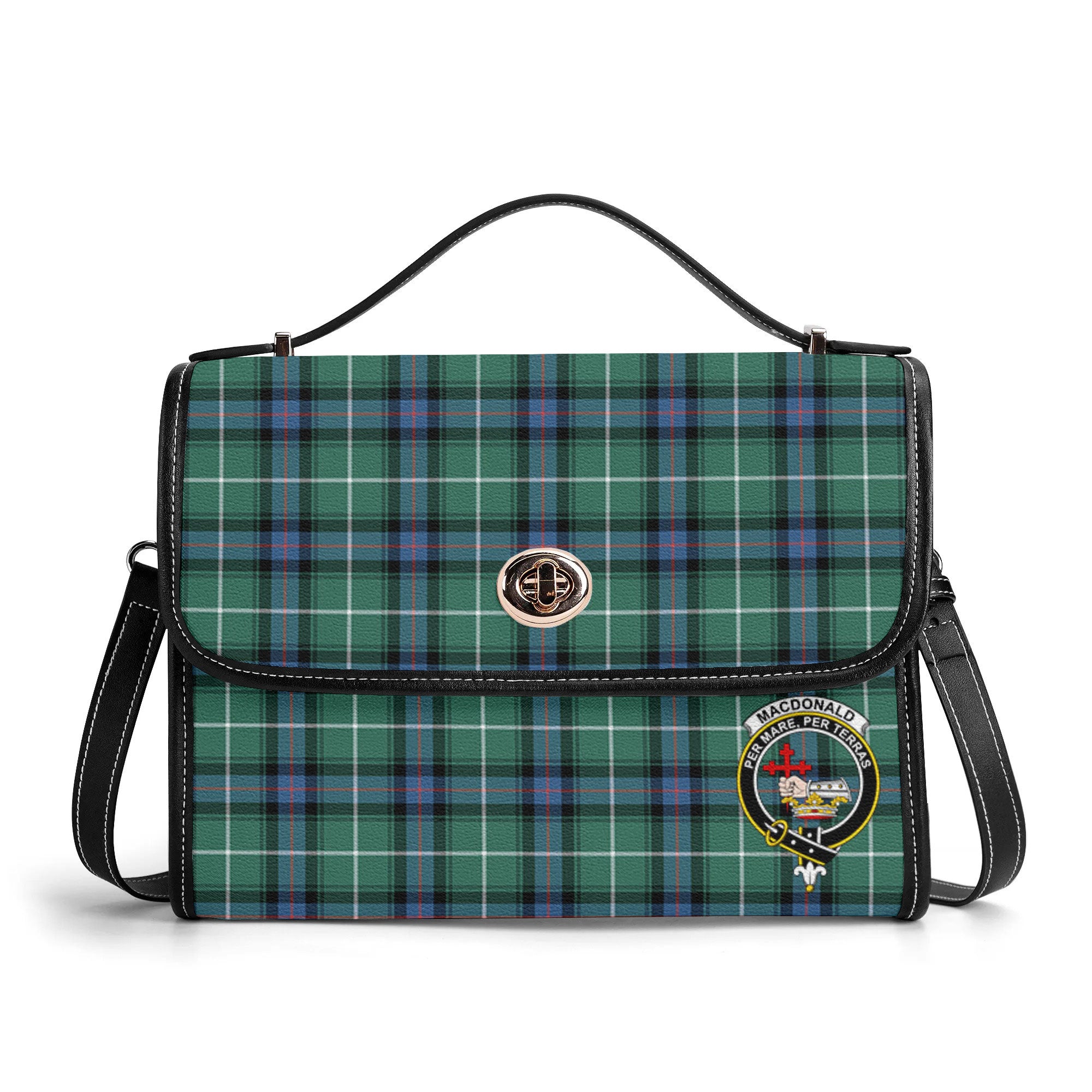 MacDonald of the Isles Hunting Ancient Tartan Crest Satchel Bag