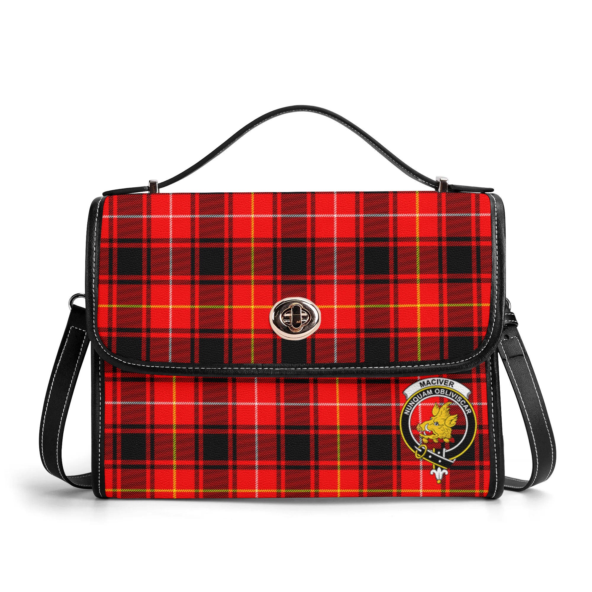 MacIver Modern Tartan Crest Satchel Bag
