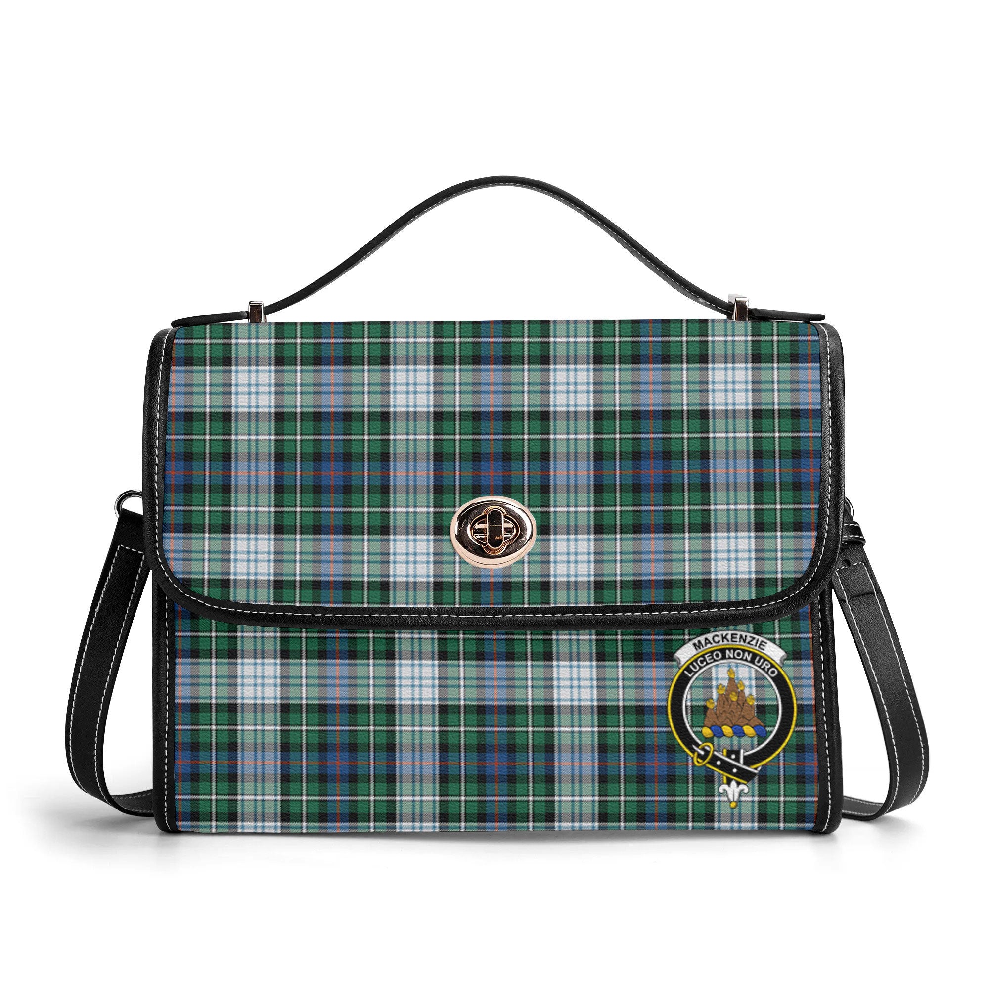 MacKenzie Dress Ancient Tartan Crest Satchel Bag