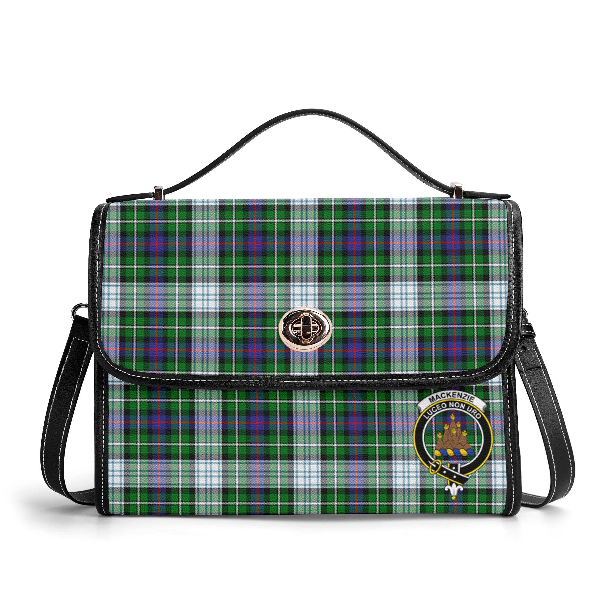 MacKenzie Dress Modern Tartan Crest Satchel Bag