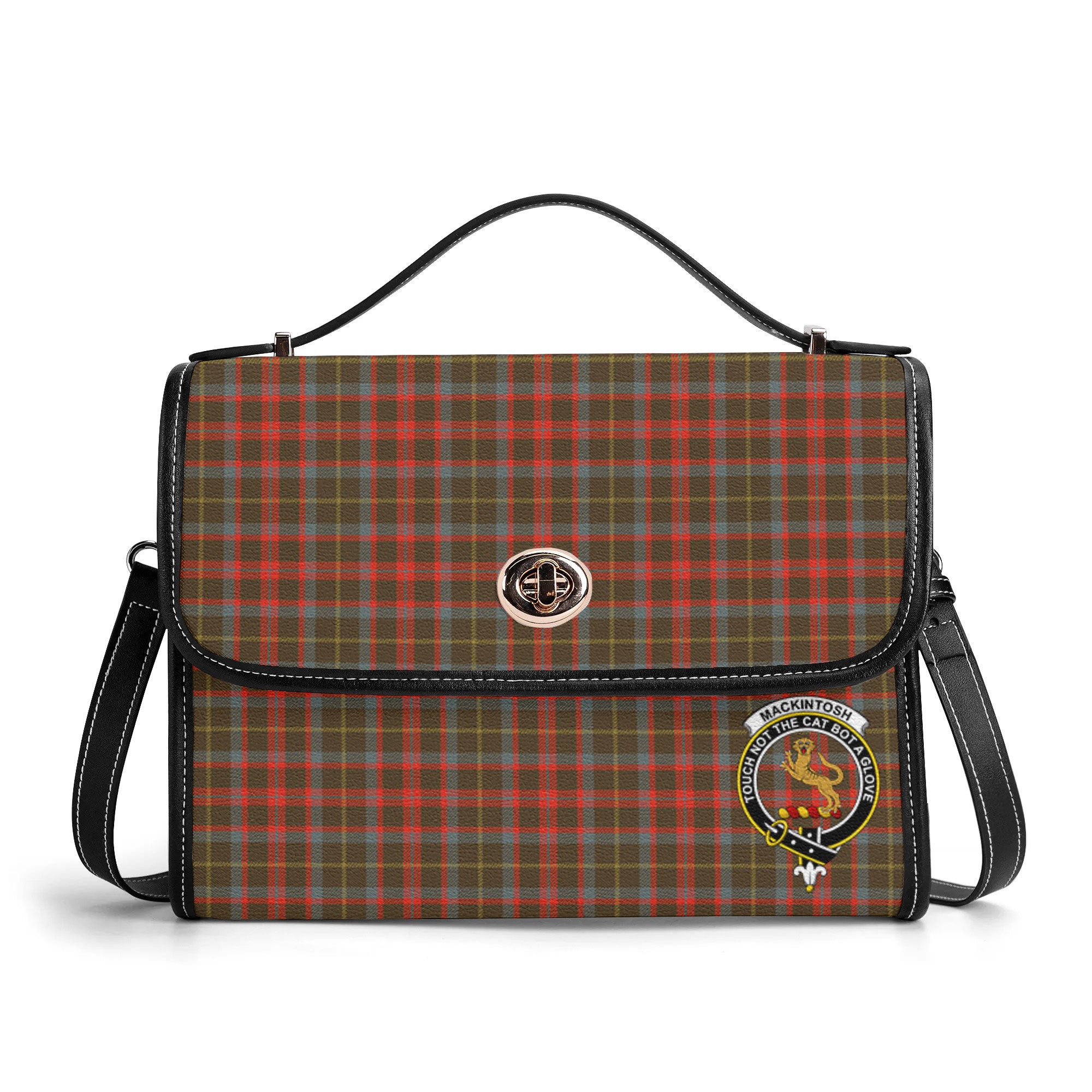 MacKintosh Hunting Weathered Tartan Crest Satchel Bag