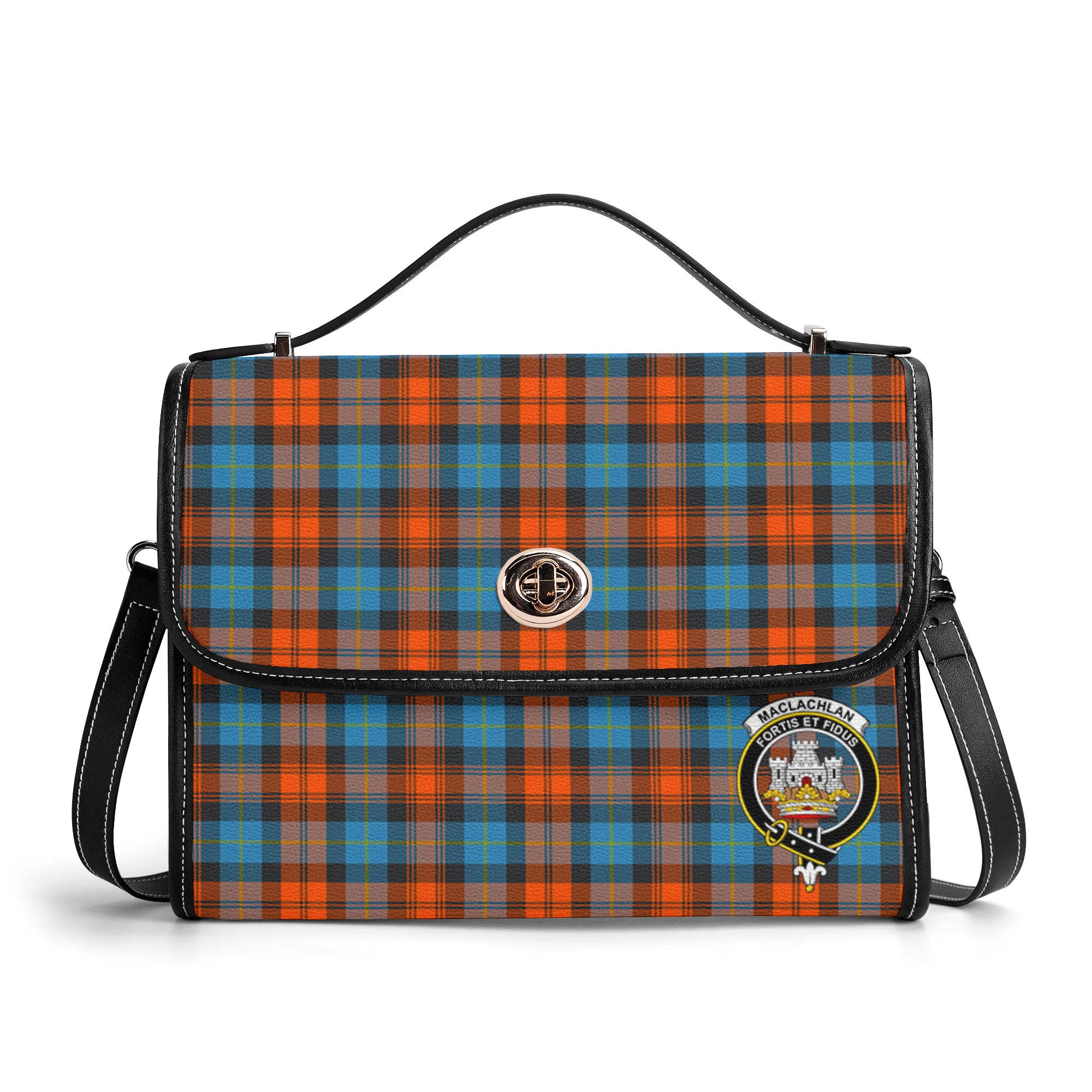 MacLachlan Ancient Tartan Crest Satchel Bag
