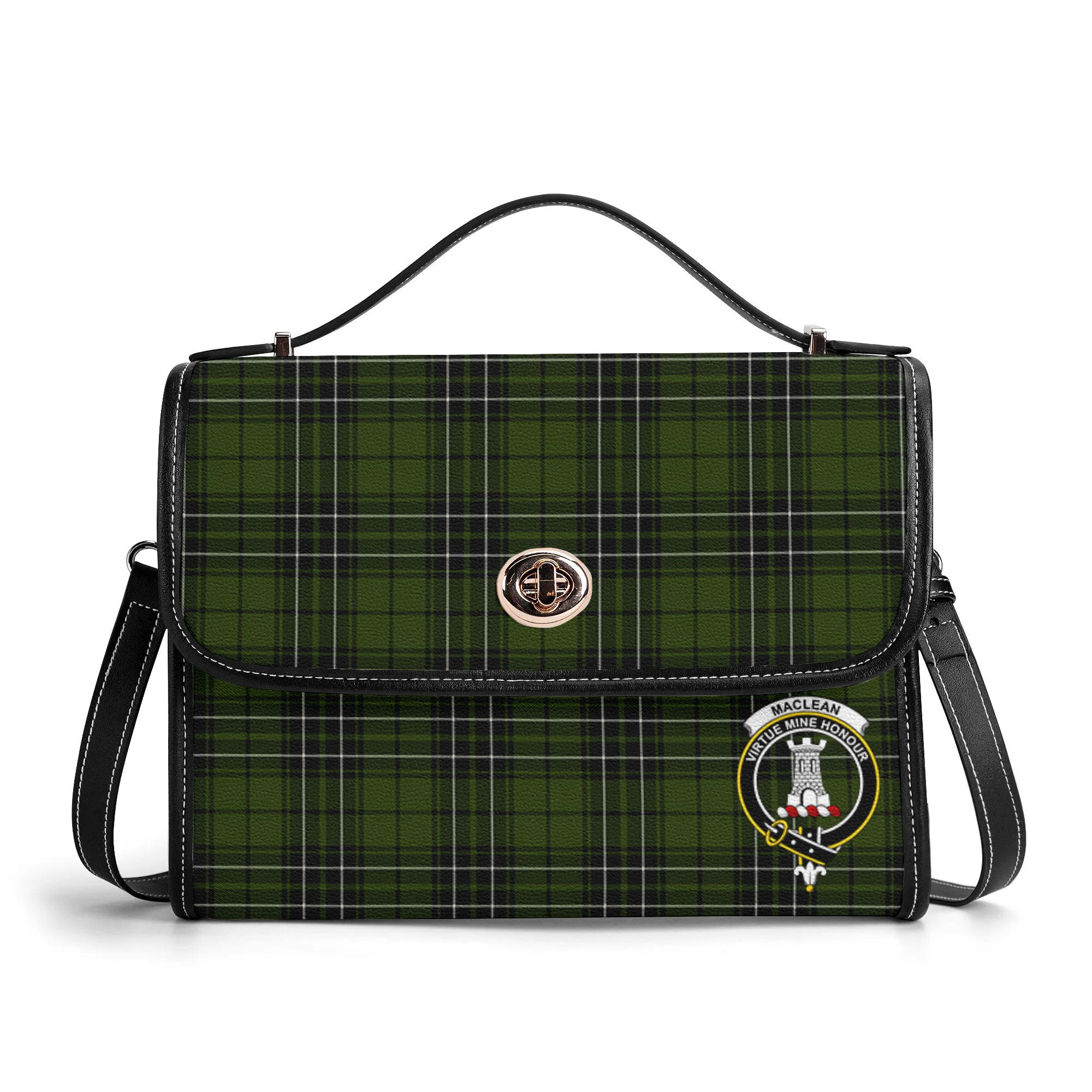 MacLean Hunting Tartan Crest Satchel Bag