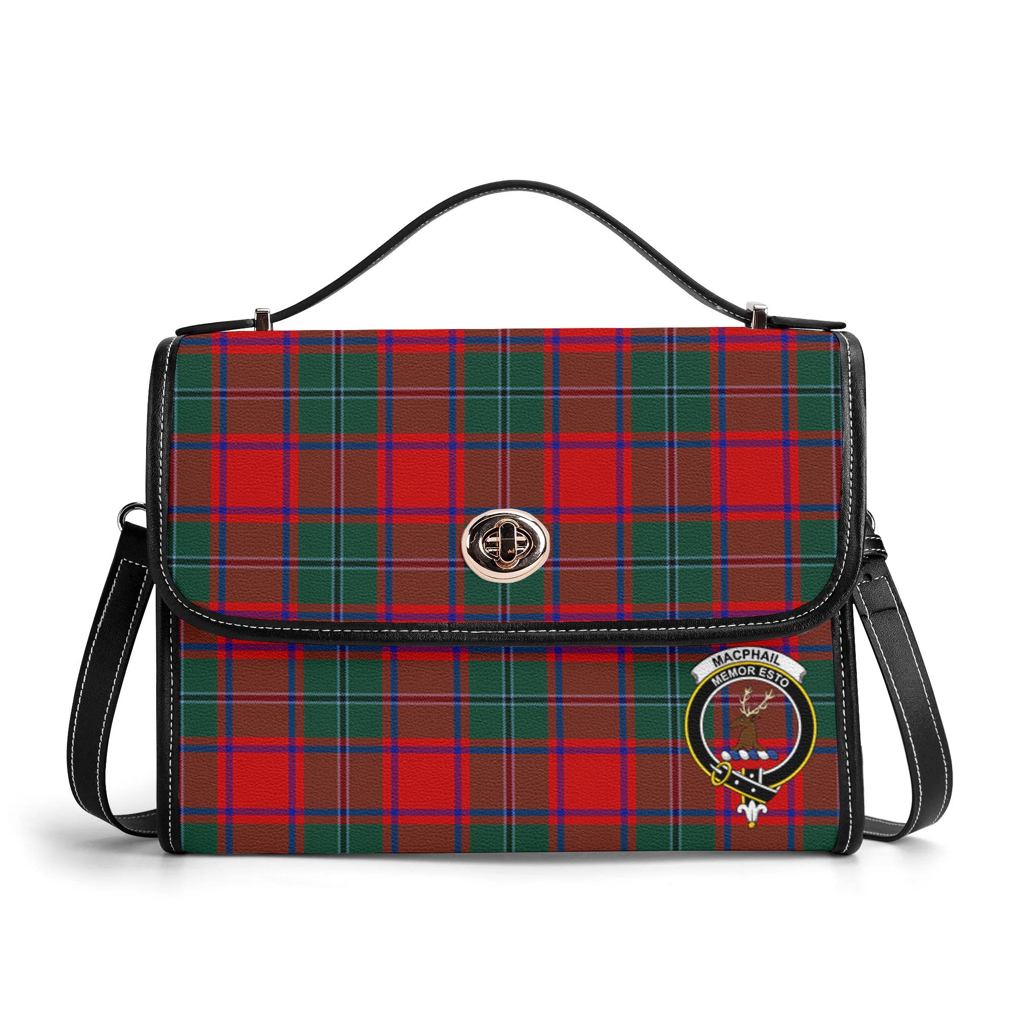 MacPhail Clan Tartan Crest Satchel Bag
