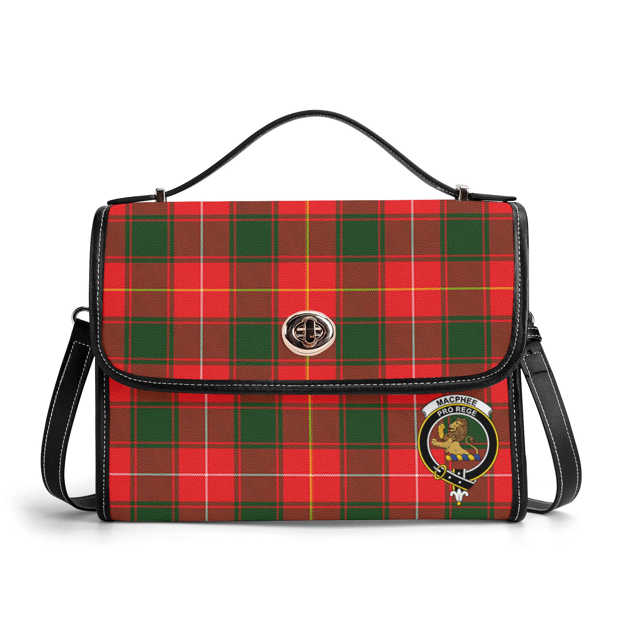 MacPhee Modern Tartan Crest Satchel Bag