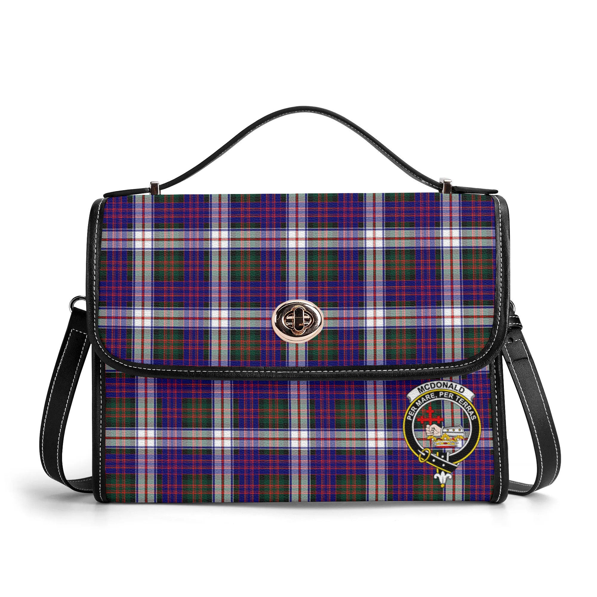 McDonald Dress Modern Tartan Crest Satchel Bag