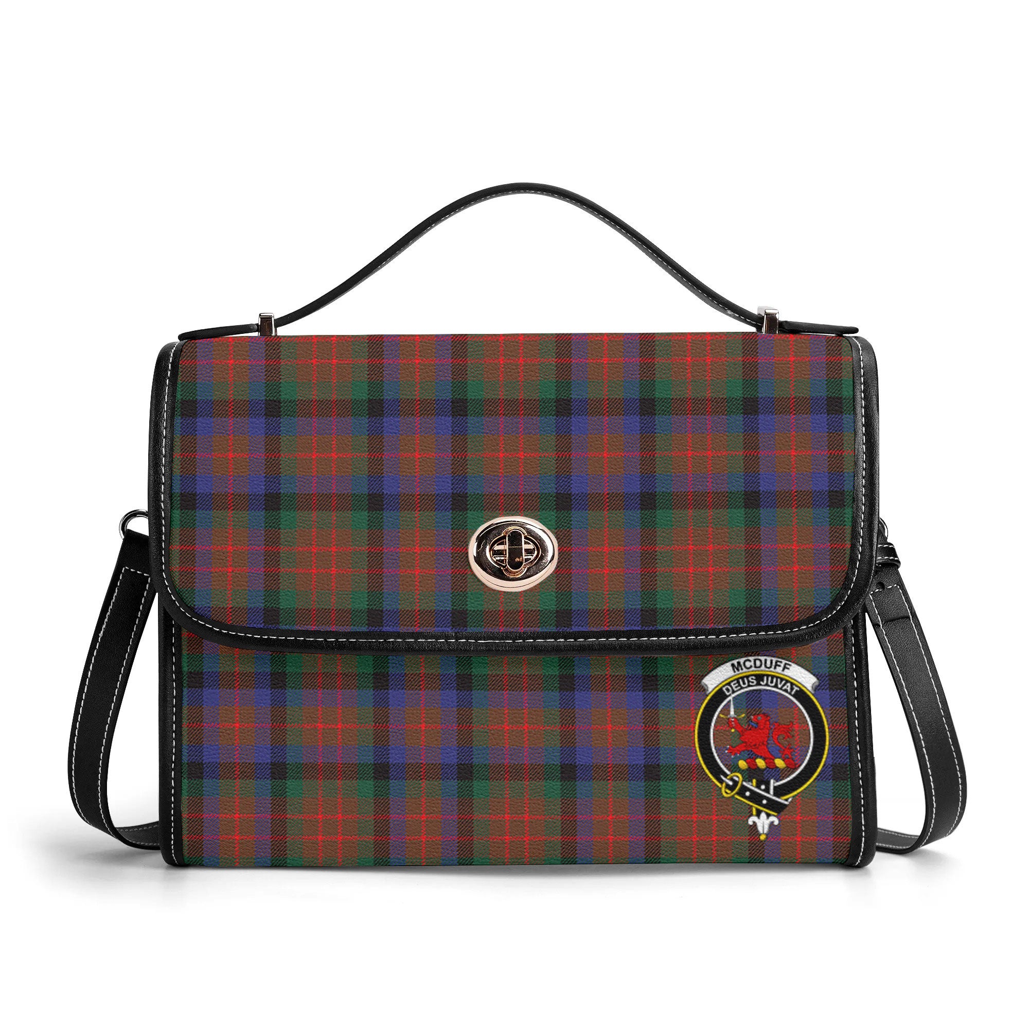 McDuff Hunting Modern Tartan Crest Satchel Bag