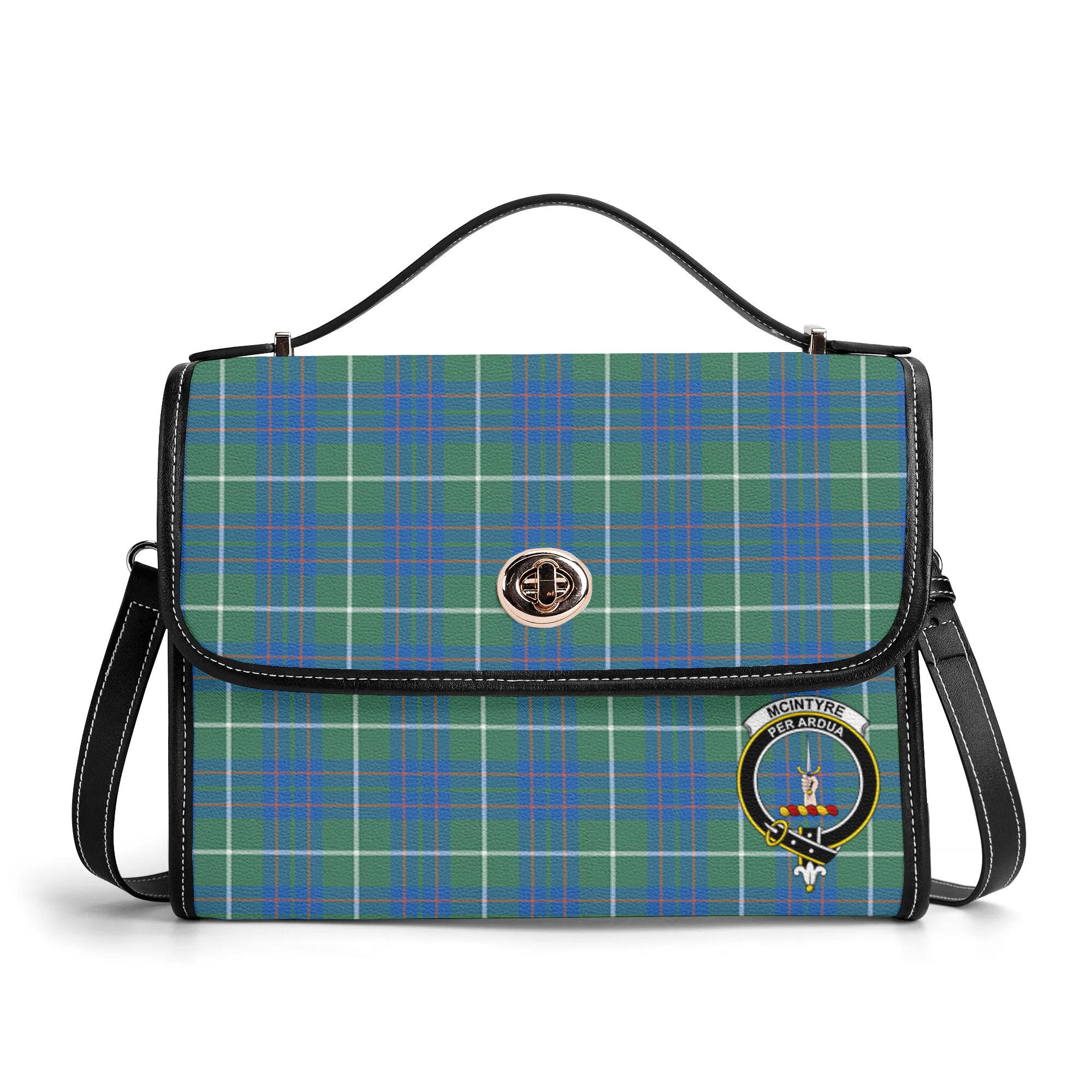 McIntyre Hunting Ancient Tartan Crest Satchel Bag