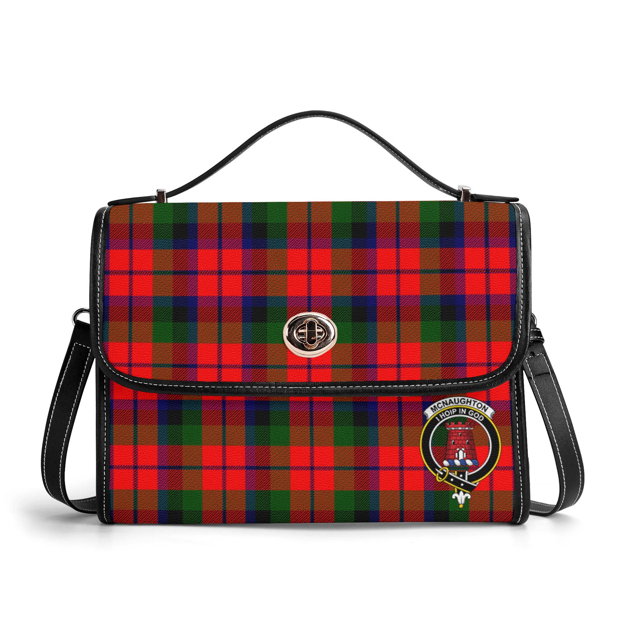 McNaughton Modern Tartan Crest Satchel Bag