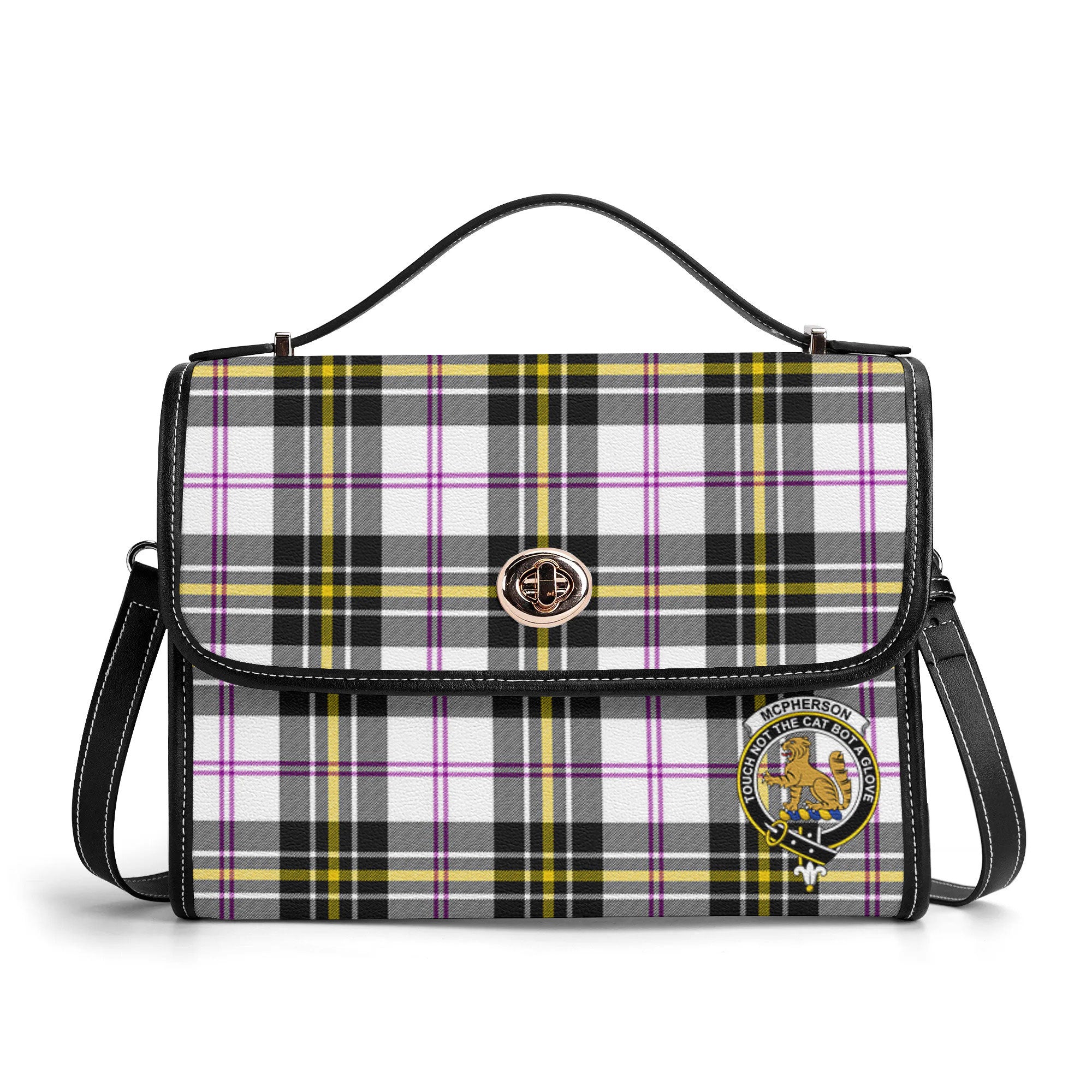 McPherson Dress Modern Tartan Crest Satchel Bag