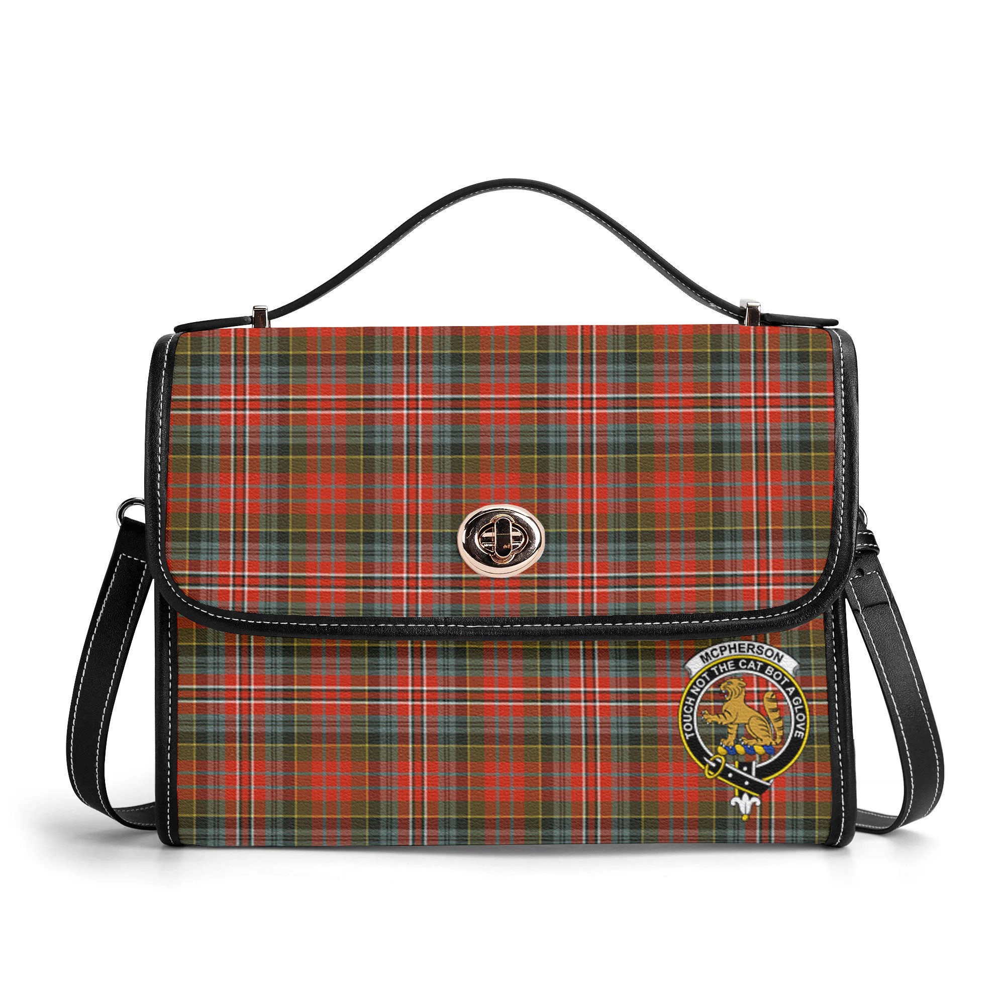McPherson Weathered Tartan Crest Satchel Bag