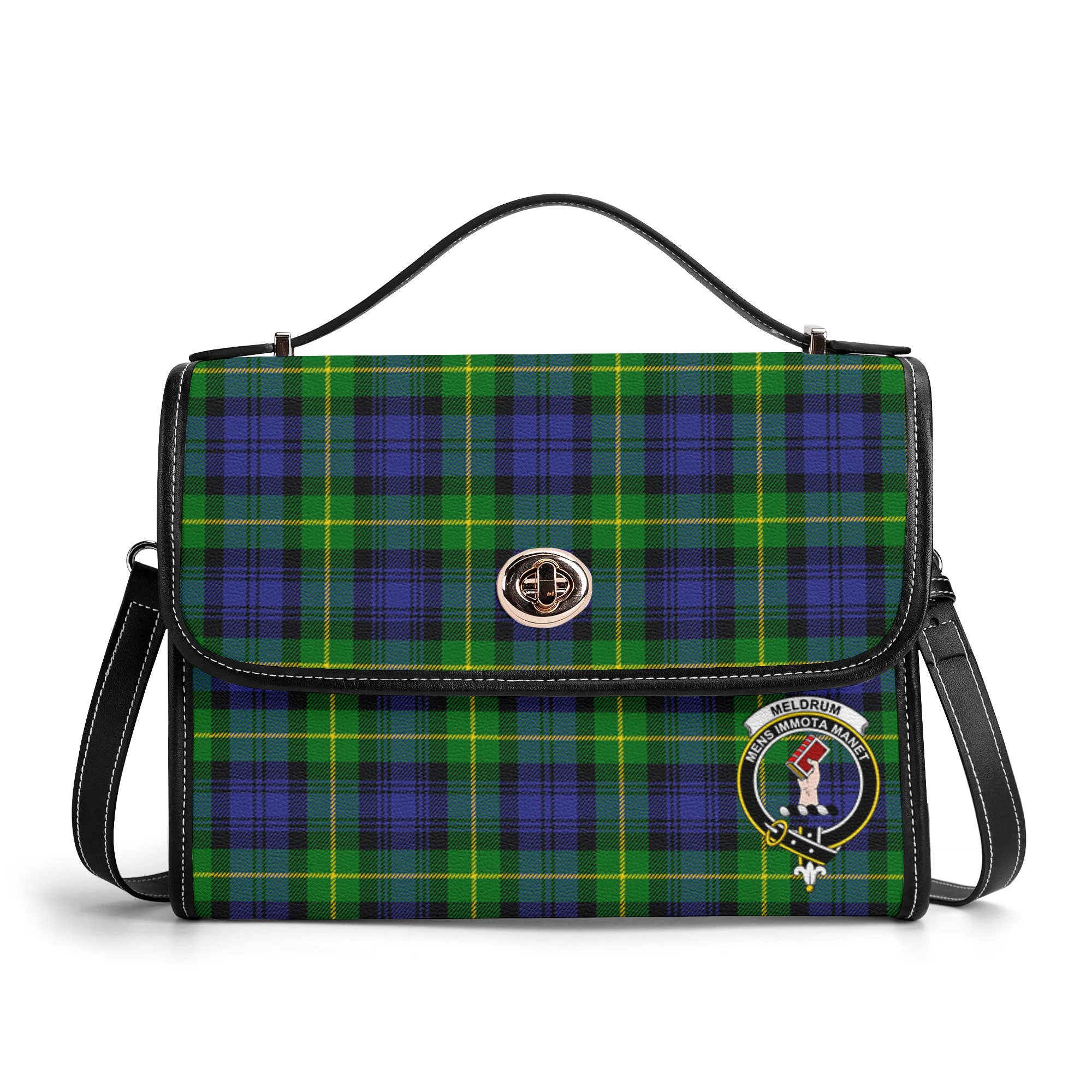 Meldrum Tartan Crest Satchel Bag