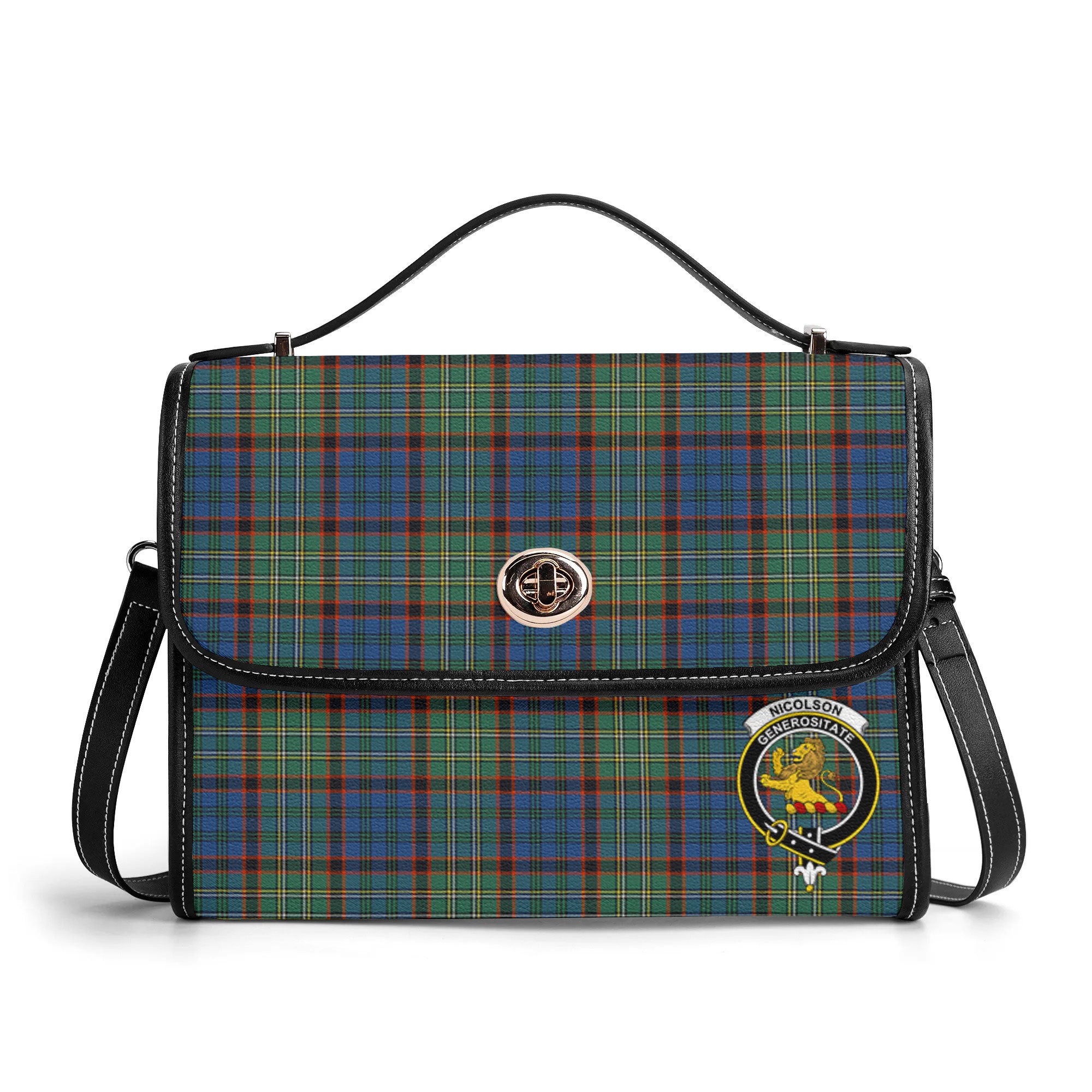 Nicolson Hunting Ancient Tartan Crest Satchel Bag