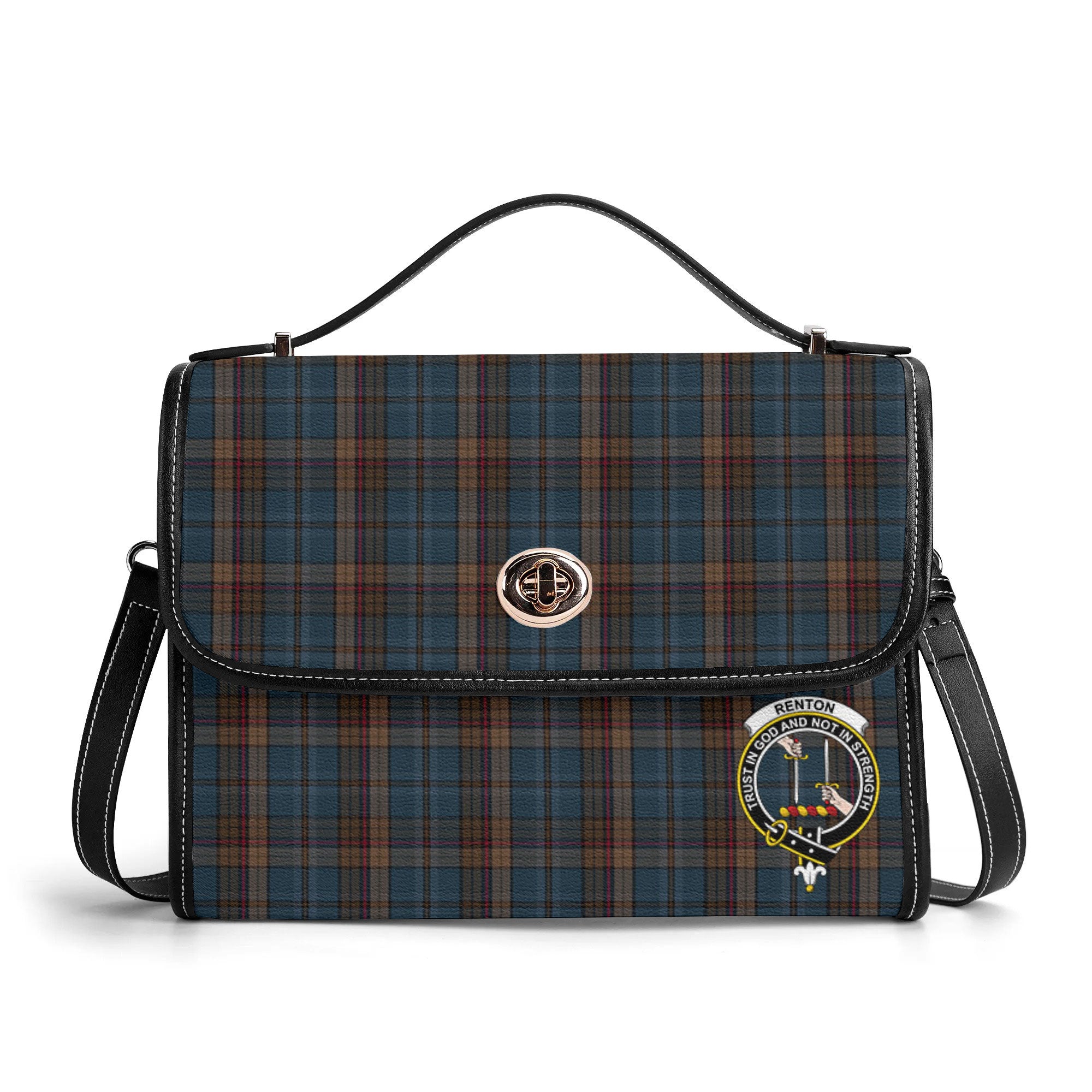 Renton Tartan Crest Satchel Bag