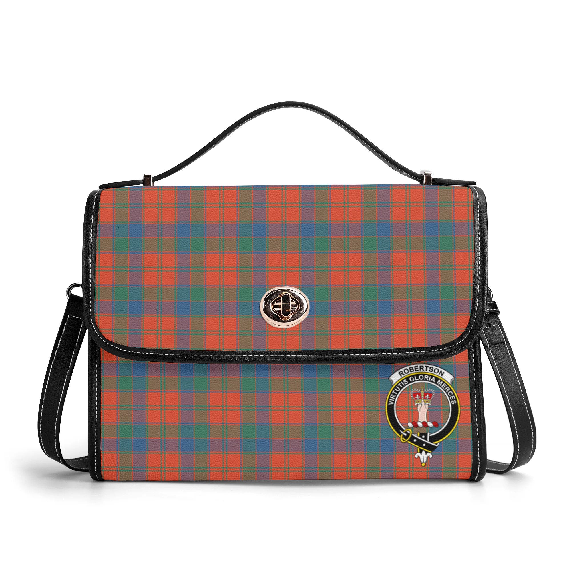 Robertson Ancient Tartan Crest Satchel Bag
