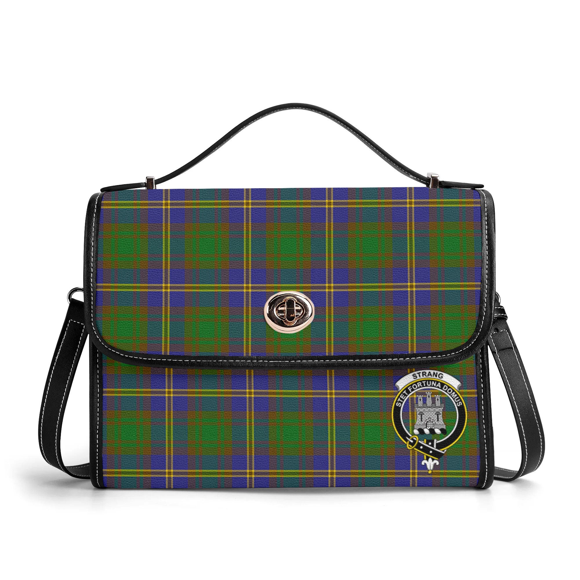 Strang (or Strange) Tartan Crest Satchel Bag