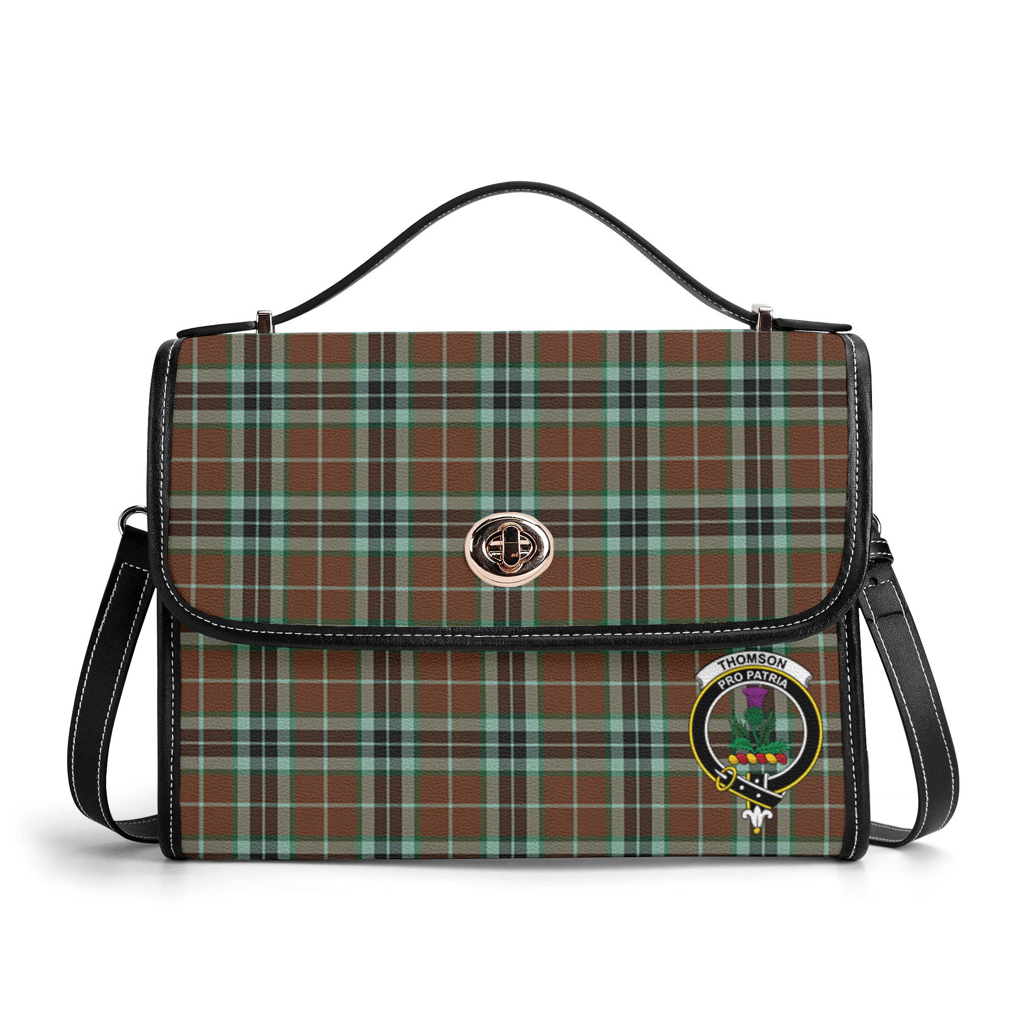 Thomson Hunting Modern Tartan Crest Satchel Bag