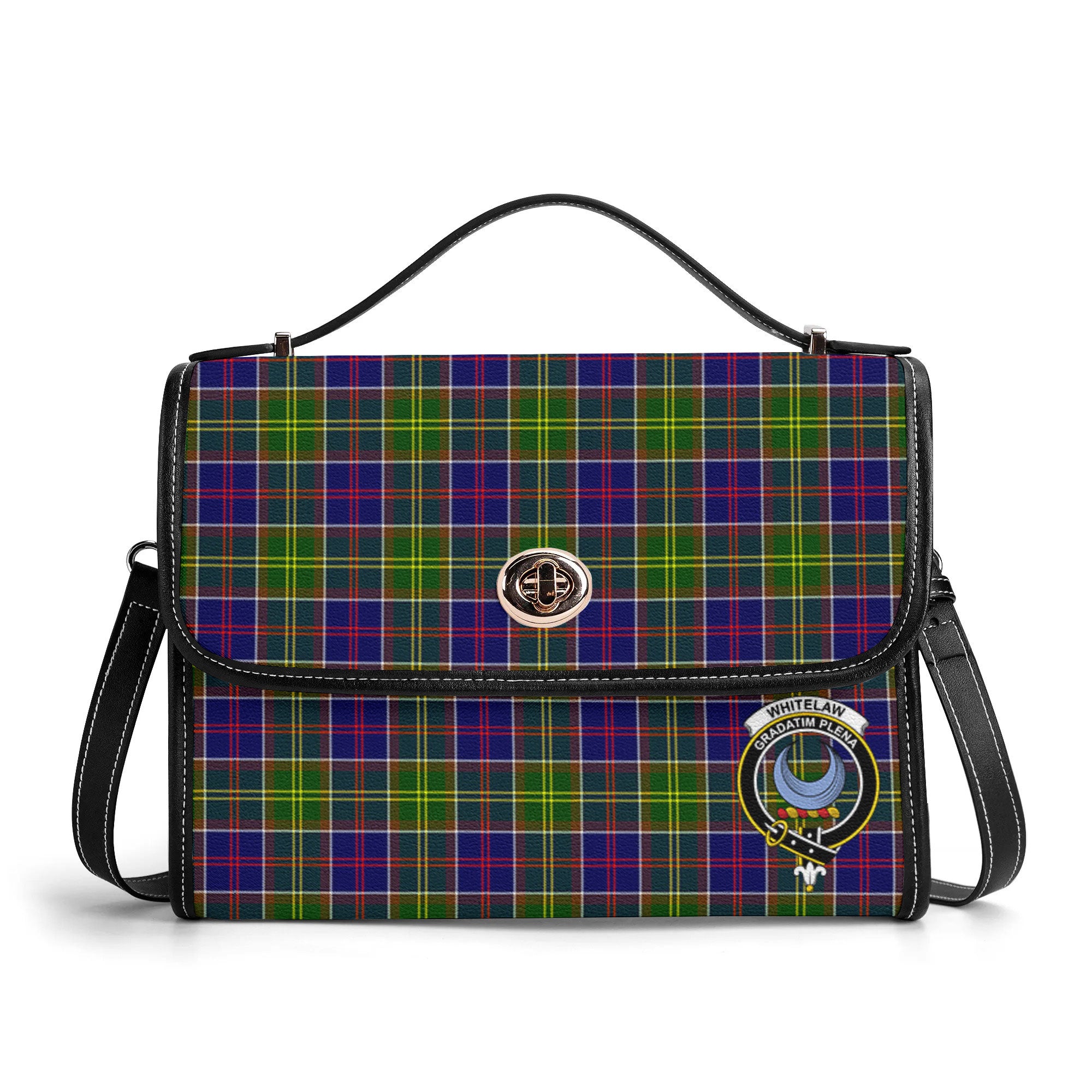 Whitelaw Tartan Crest Satchel Bag