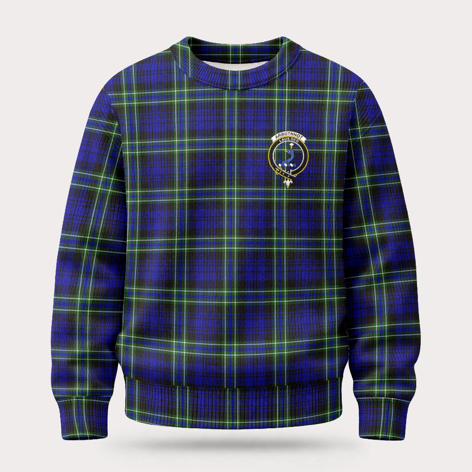 Arbuthnot Modern Tartan Crest Sweater