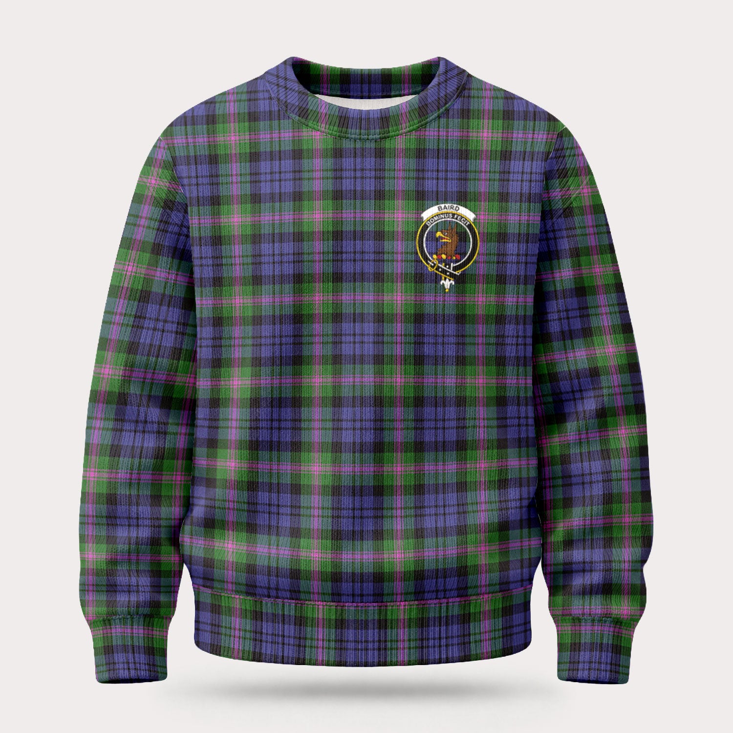Baird Modern Tartan Crest Sweater