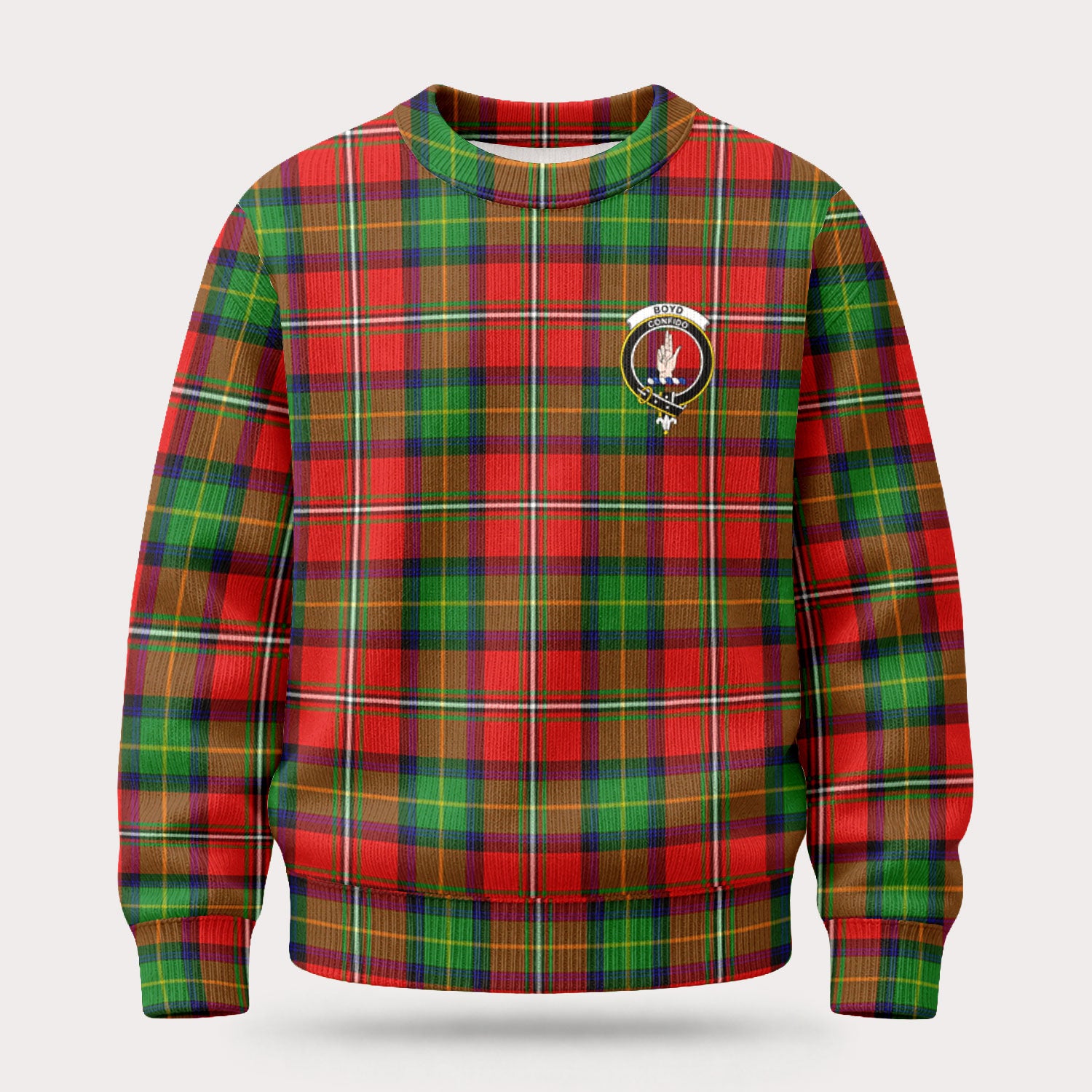 Boyd Modern Tartan Crest Sweater