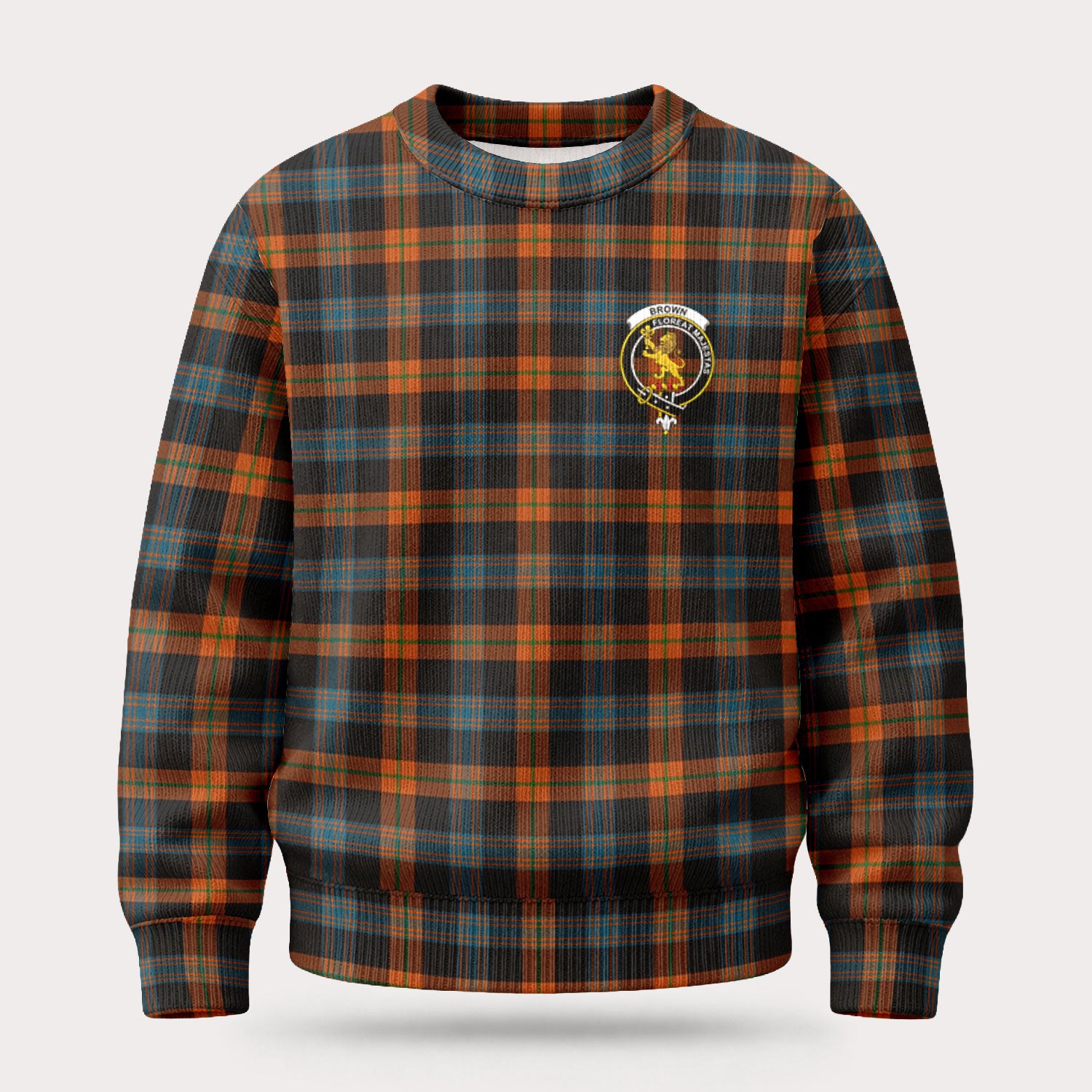 Brown Ancient Tartan Crest Sweater