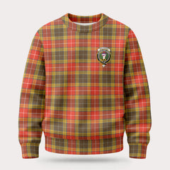 Buchanan Old Set Weathered Tartan Crest Sweater