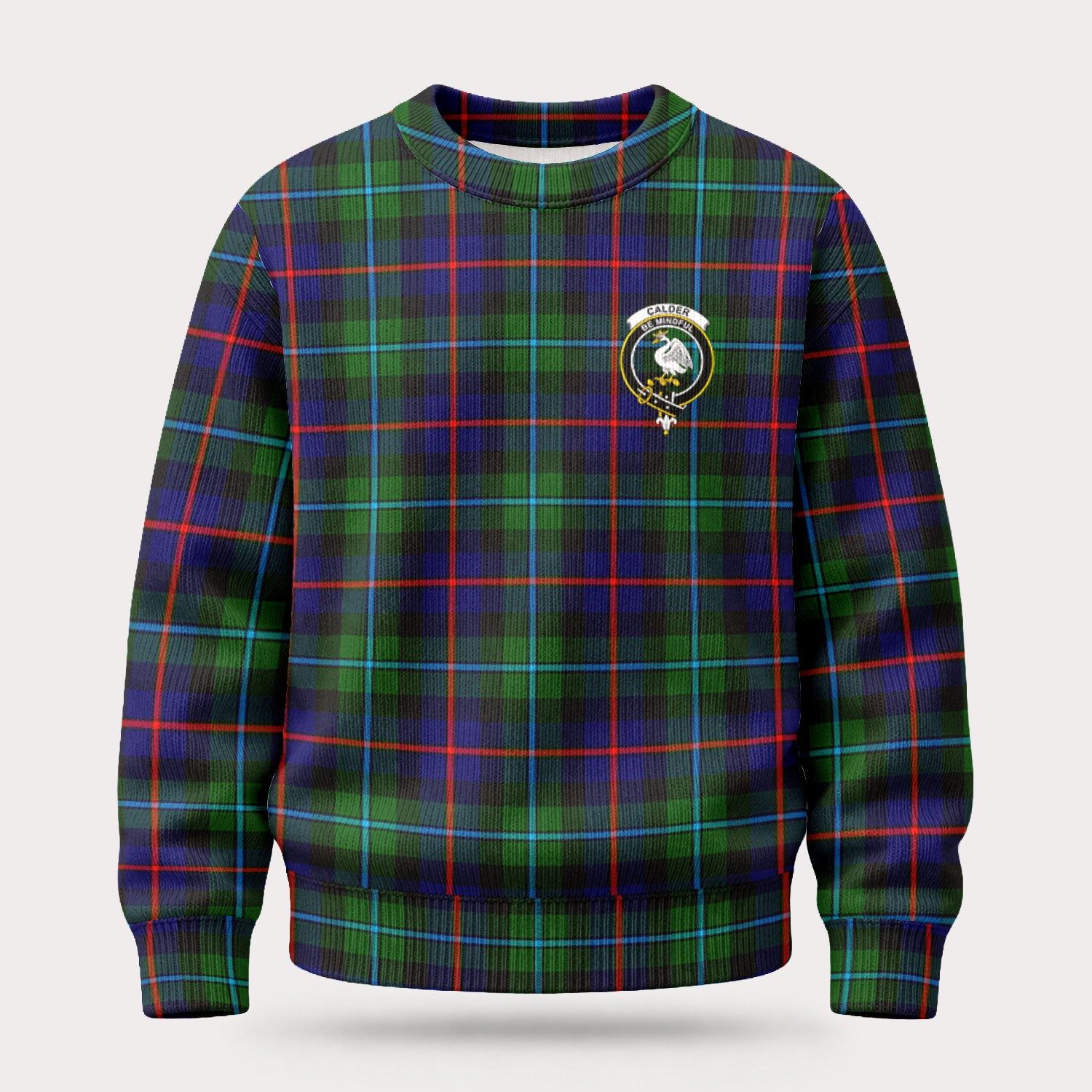 Calder (Calder-Campbell) Tartan Crest Sweater