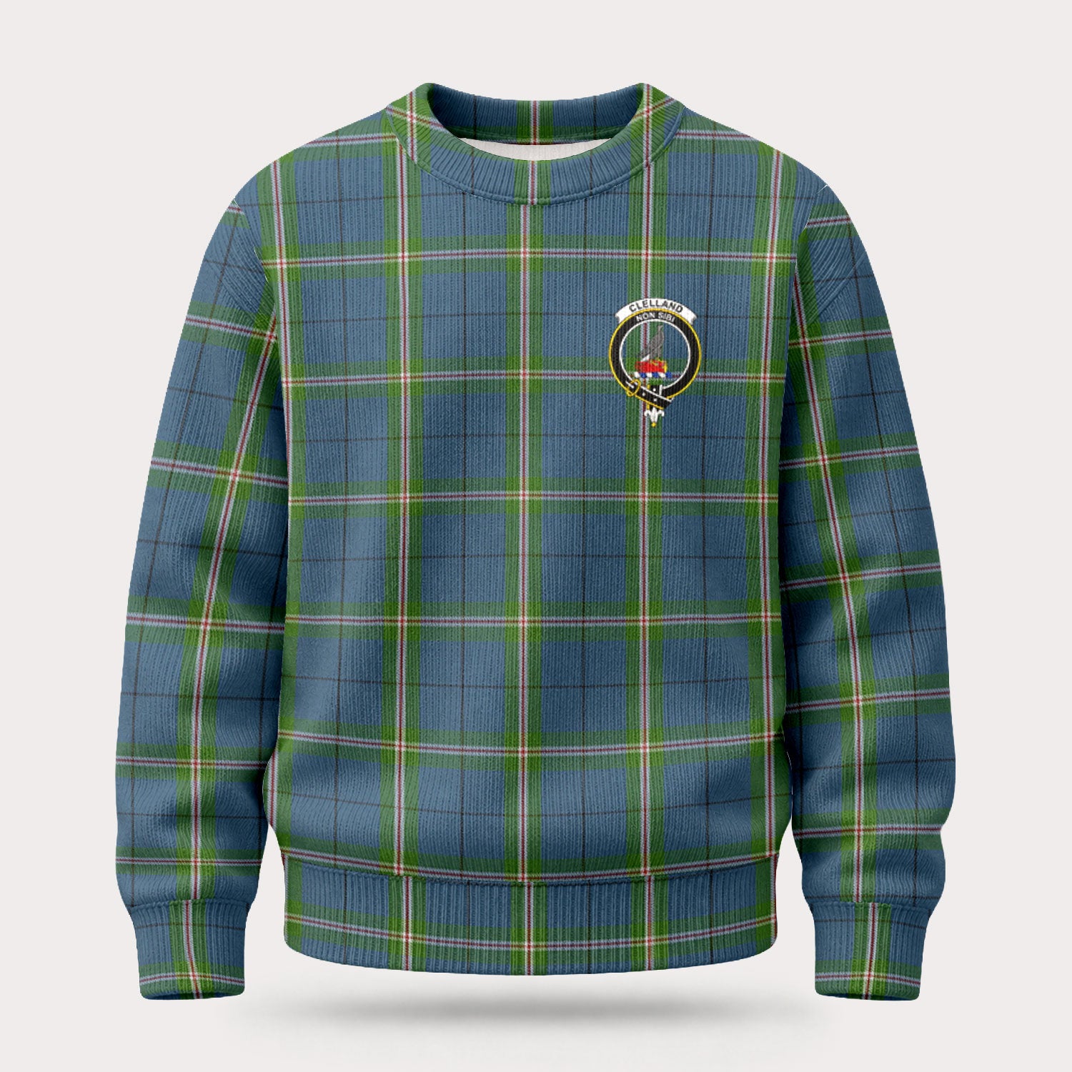 Clelland Tartan Crest Sweater