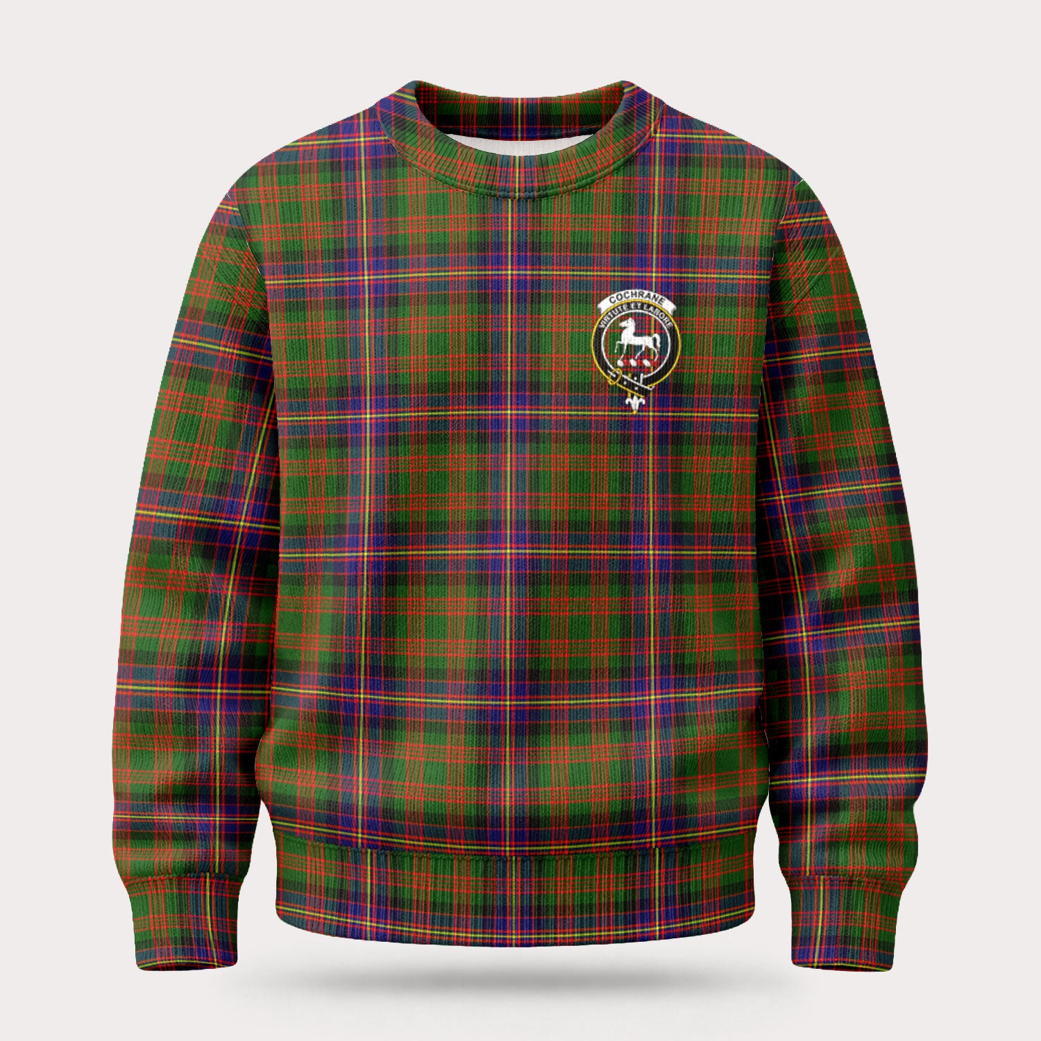 Cochrane Modern Tartan Crest Sweater