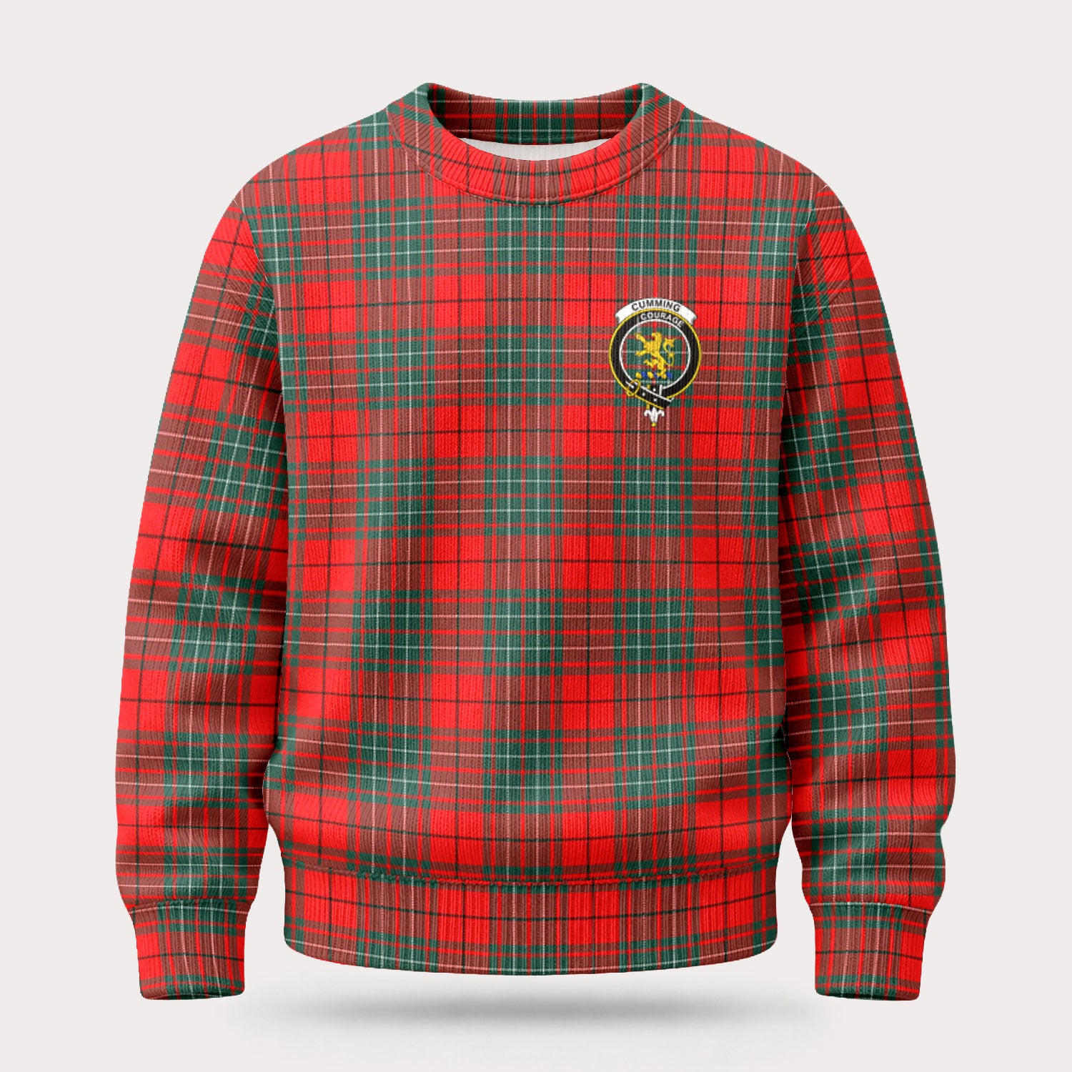 Cumming Modern Tartan Crest Sweater