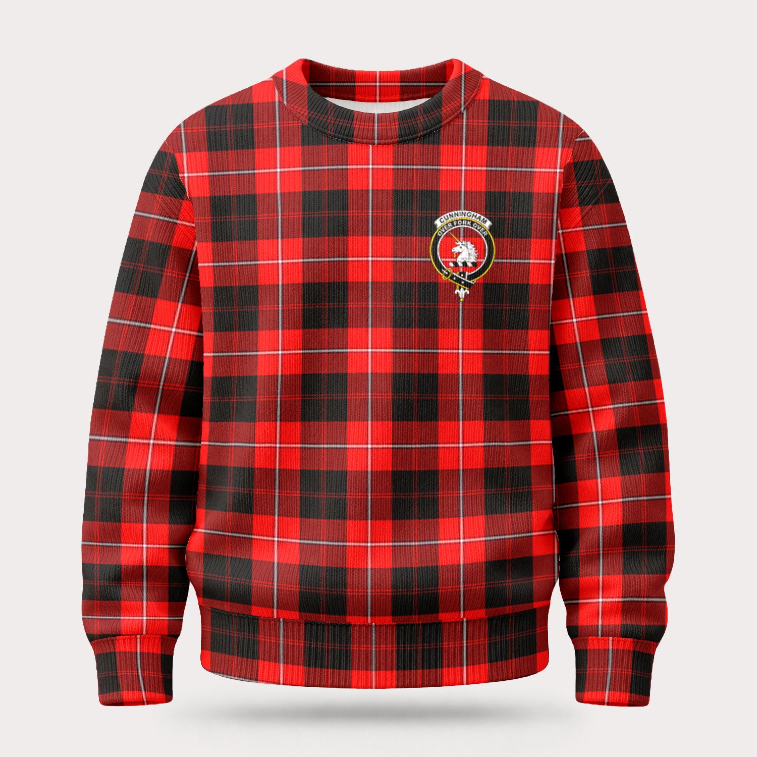 Cunningham Modern Tartan Crest Sweater