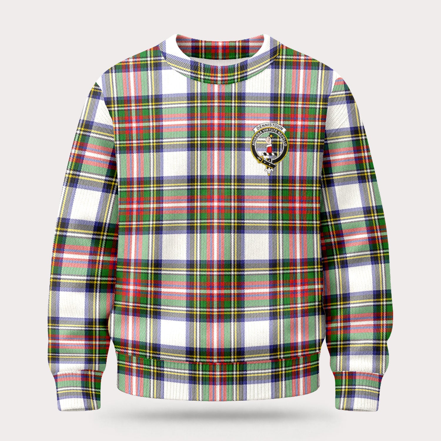 Dennistoun Tartan Crest Sweater