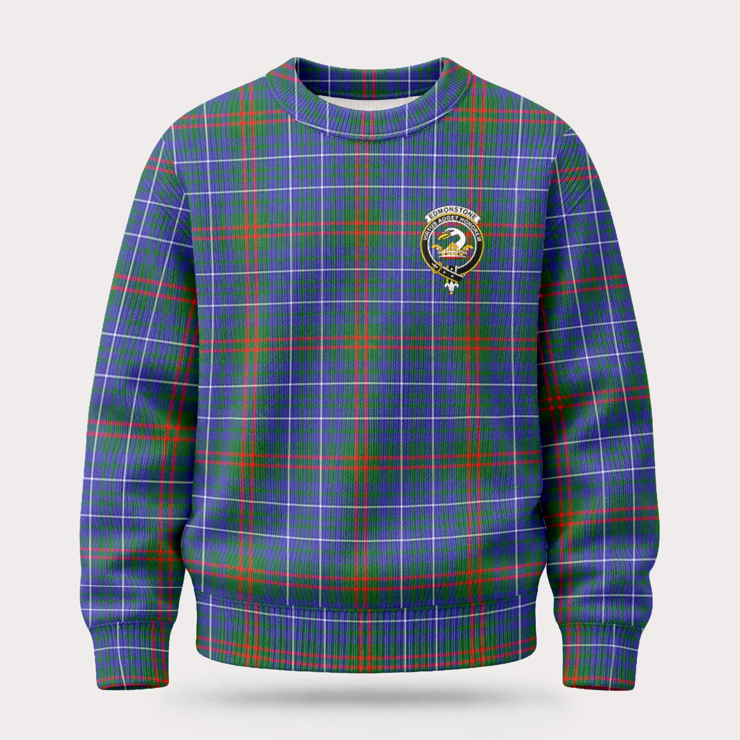 Edmonstone Tartan Crest Sweater