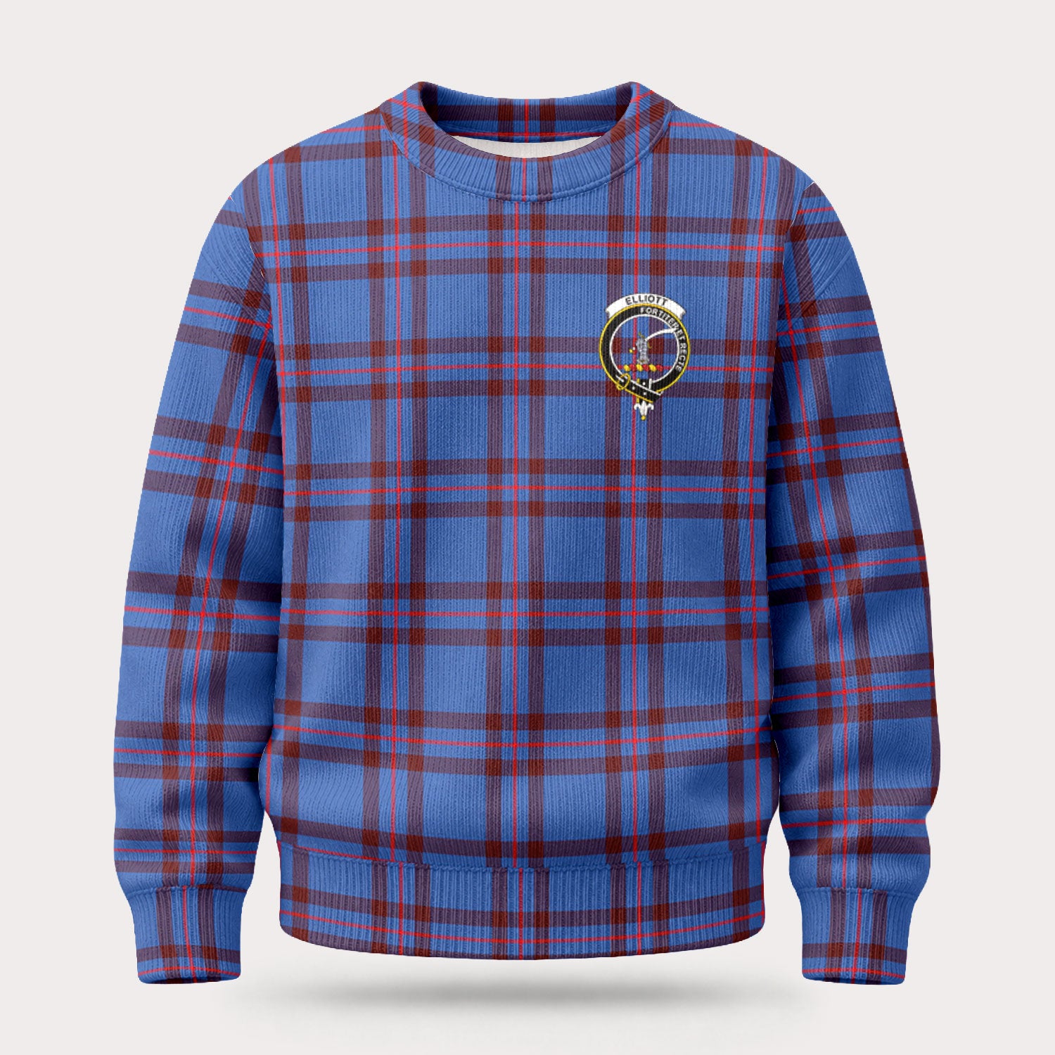 Elliott Modern Tartan Crest Sweater