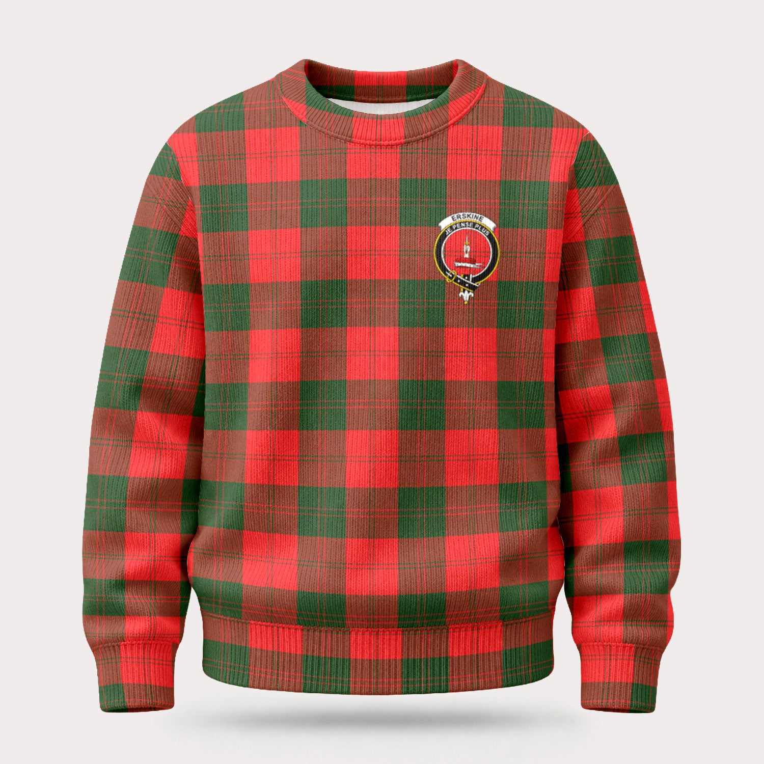 Erskine Modern Tartan Crest Sweater