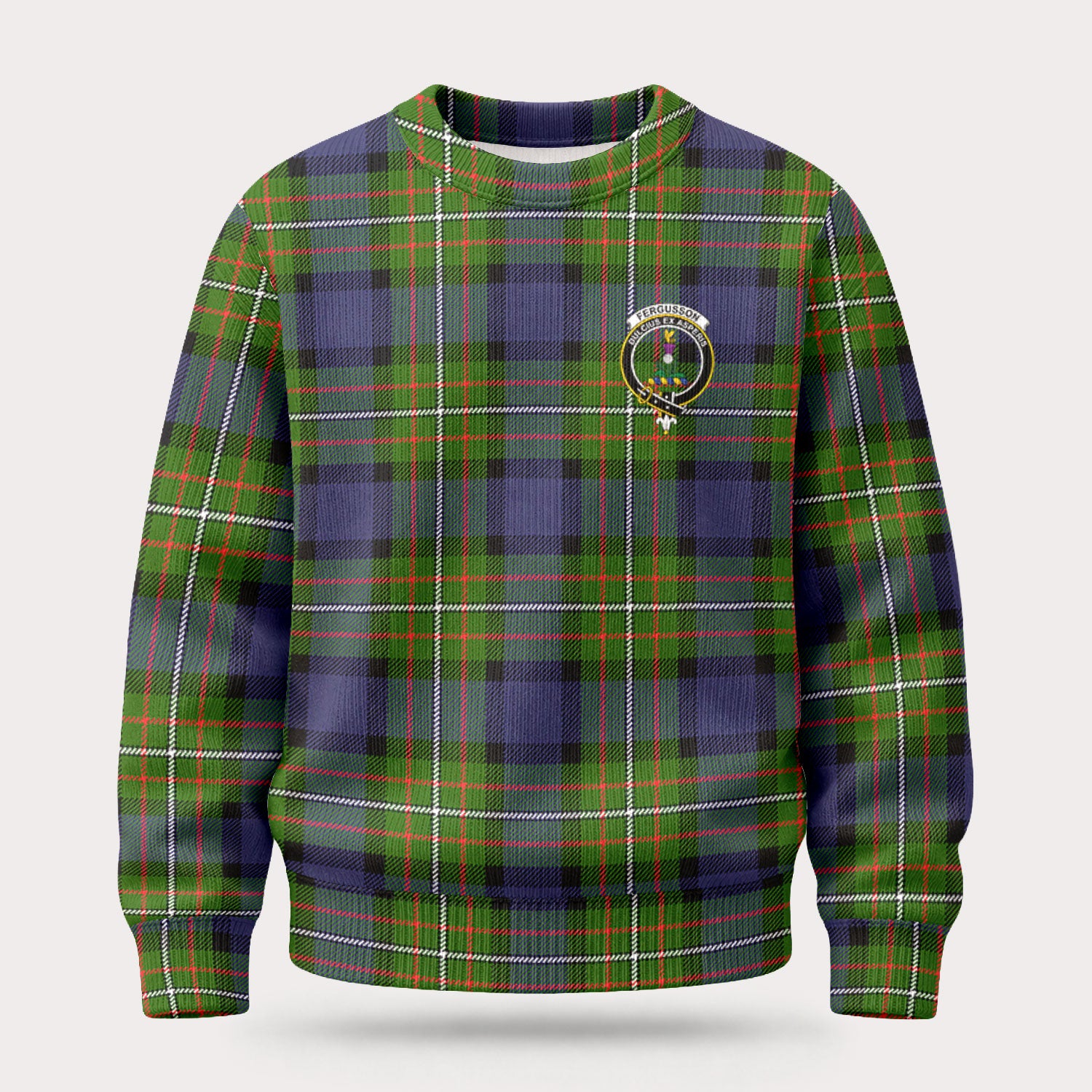 Fergusson Modern Tartan Crest Sweater