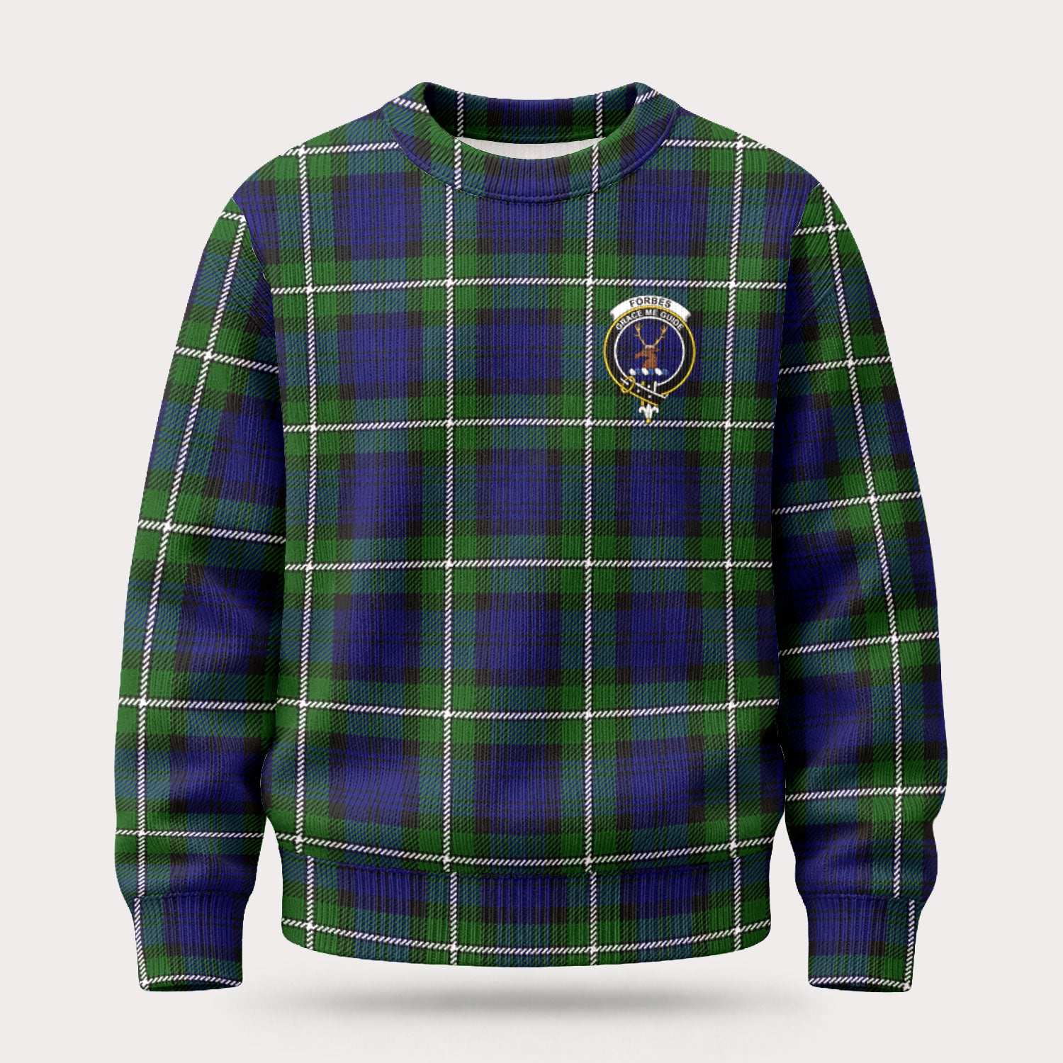 Forbes Modern Tartan Crest Sweater