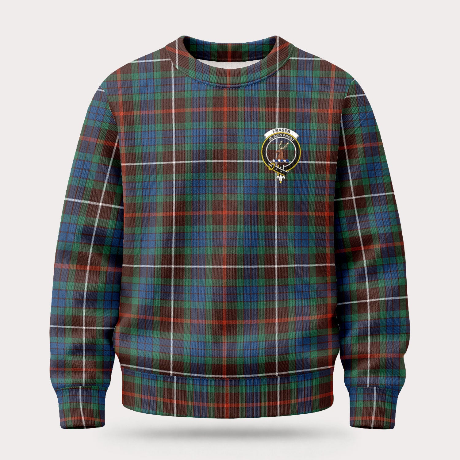 Fraser (of Lovat) Hunting Ancient Tartan Crest Sweater